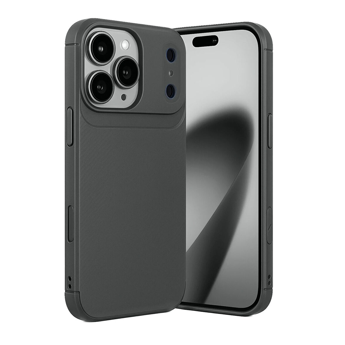 iPhone 17 Pro Max Kılıf Focus Carbon Silikon Kapak
