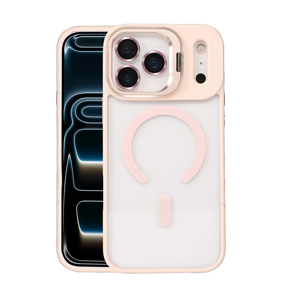 iPhone 17 Pro Kılıf Remim Magsafe Lensli Kamera Standlı Kapak