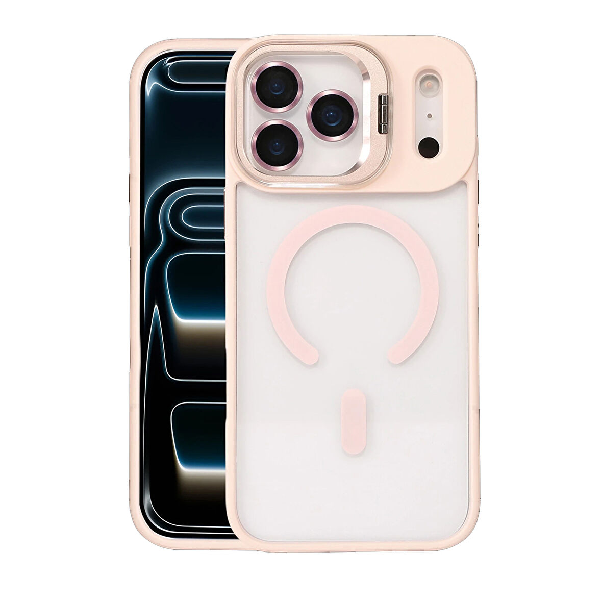 iPhone 17 Pro Max Kılıf Remim Magsafe Lensli Kamera Standlı Kapak