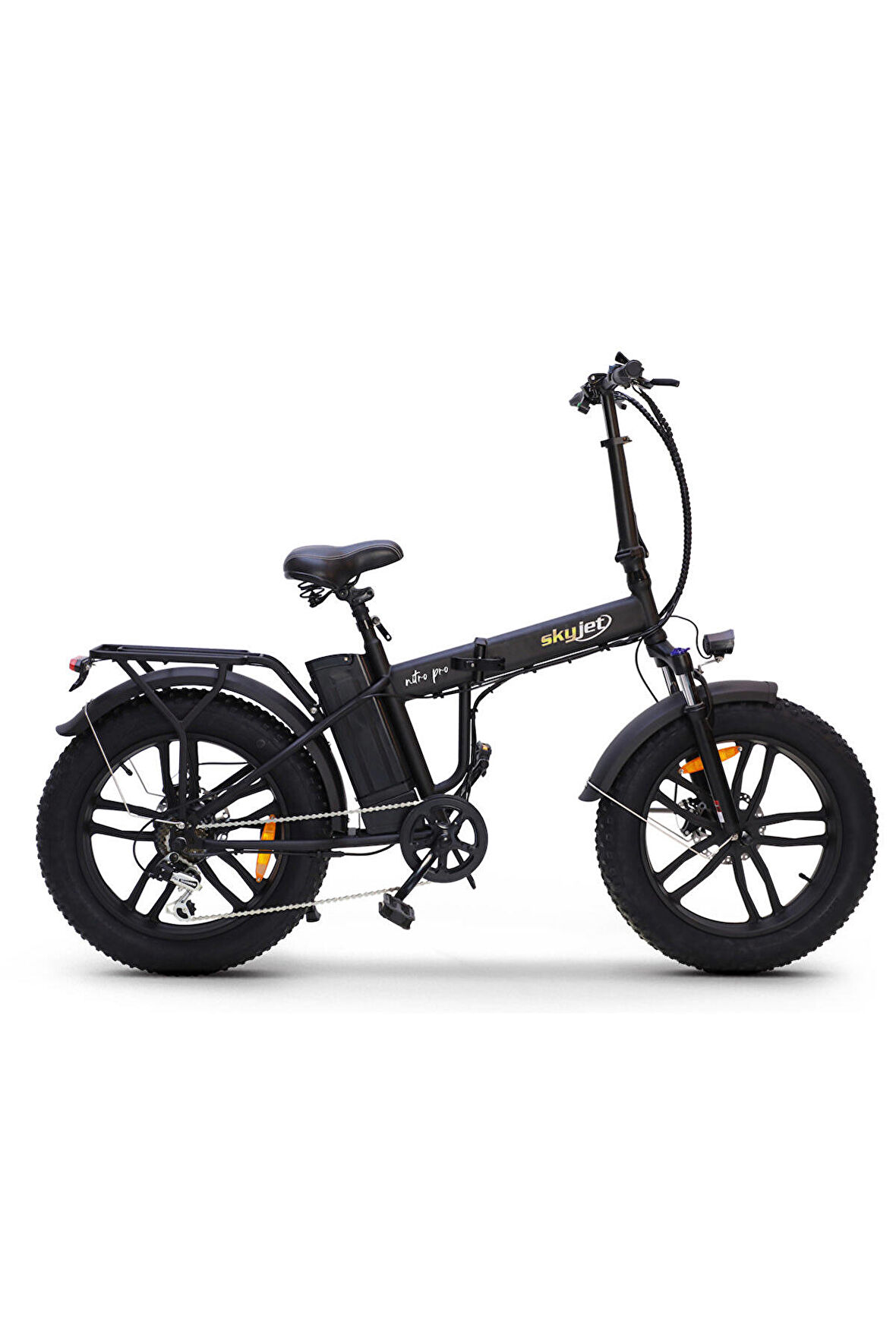 SKYJET Nitro Pro Kalın Tekerli Elektrikli Bisiklet Siyah E-Bike