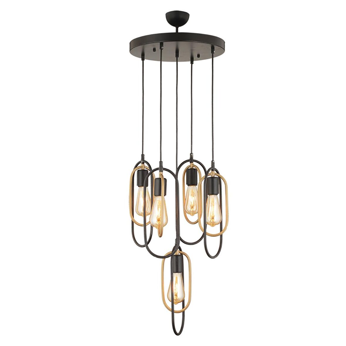 Lotus 5Li Yuvarlak Eskitme Modern Sarkıt Mutfak Yatak odası Salon Sarkıt Avize 