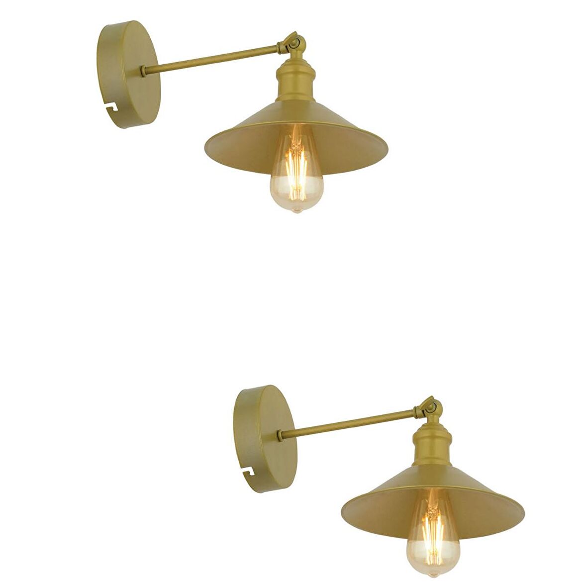 Apliqa Metal Modern Yatak Odası Duvar - Yatak Başı Gold Aplik 