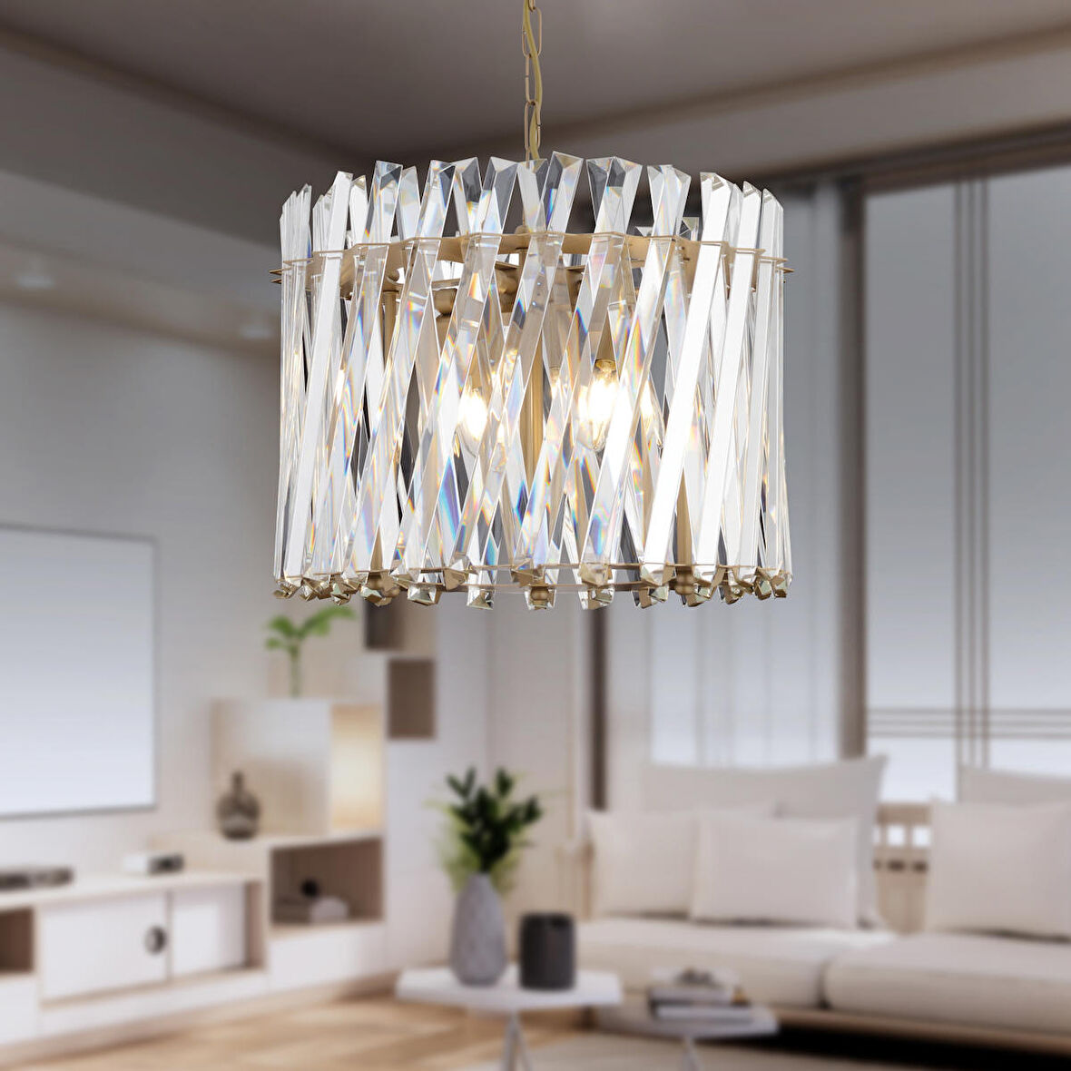 Saucer 40'lık Eskitme Yemek Masası Üstü, Oturma Odası, Salon Avize