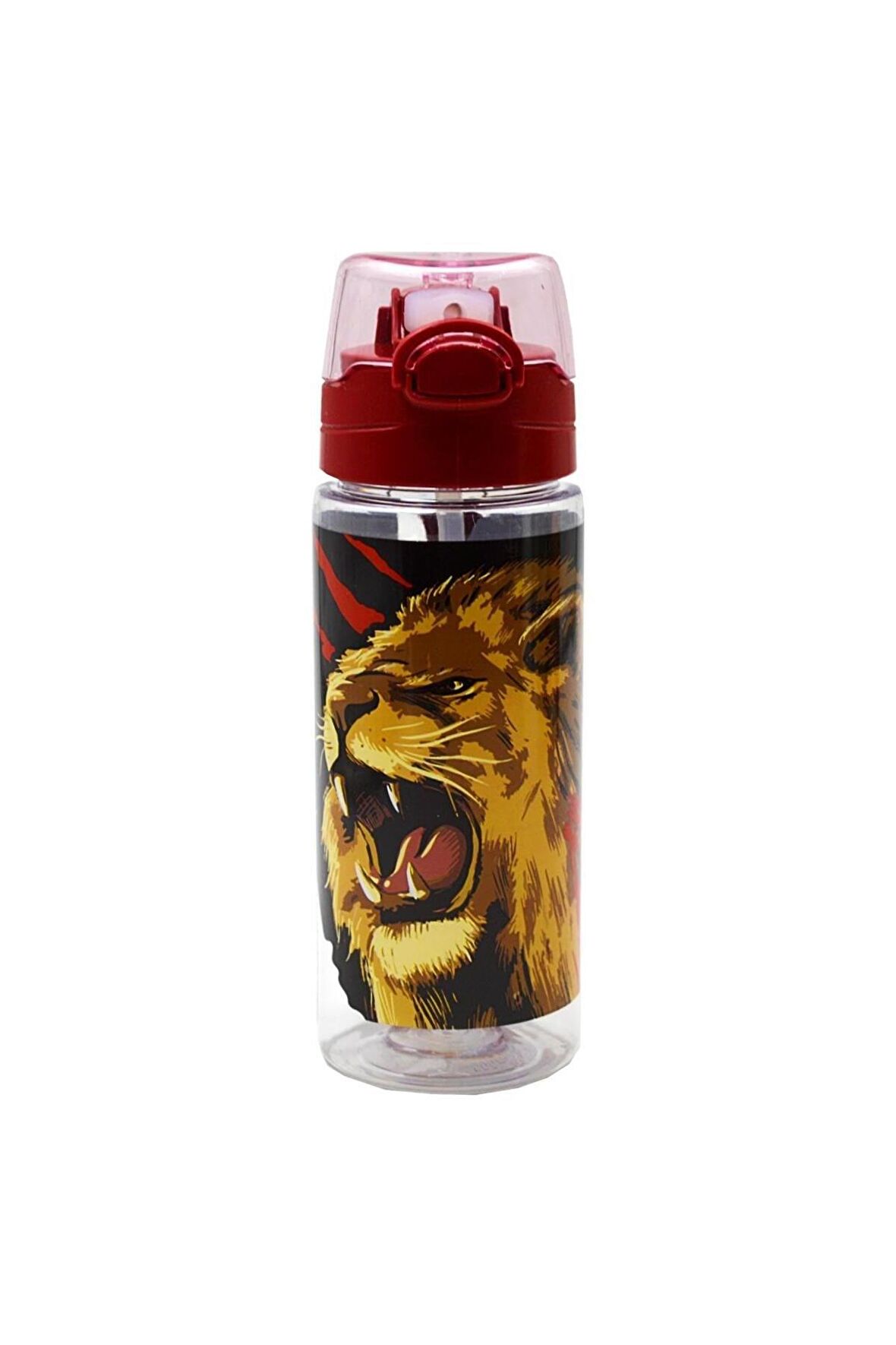 Kükreyen Aslan Baskılı Matara 500 ml Kırmızı (24593)