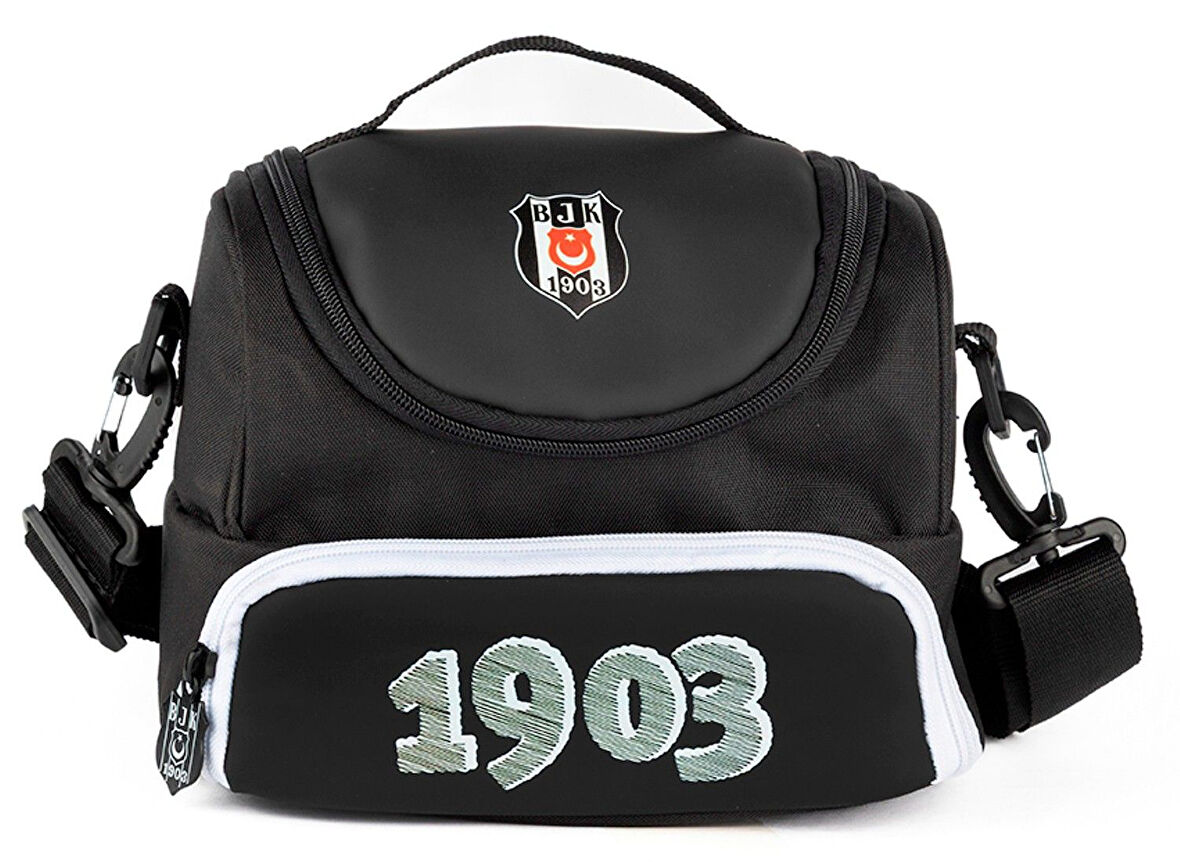 Beşiktaş Lisanslı 1903 Baskılı Erkek Çocuk Okul Beslenme Çantası - 25345 - Siyah