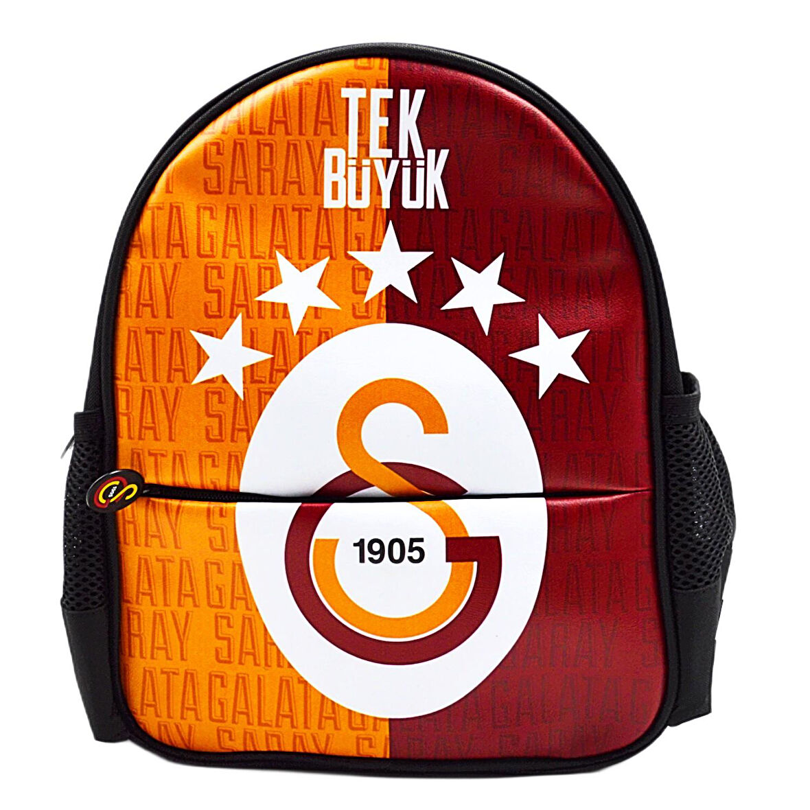 Galatasaray 2 Bölmeli 5 Yıldızlı Tek Büyük Suni Deri Anaokulu Sırt Çantası (25684)