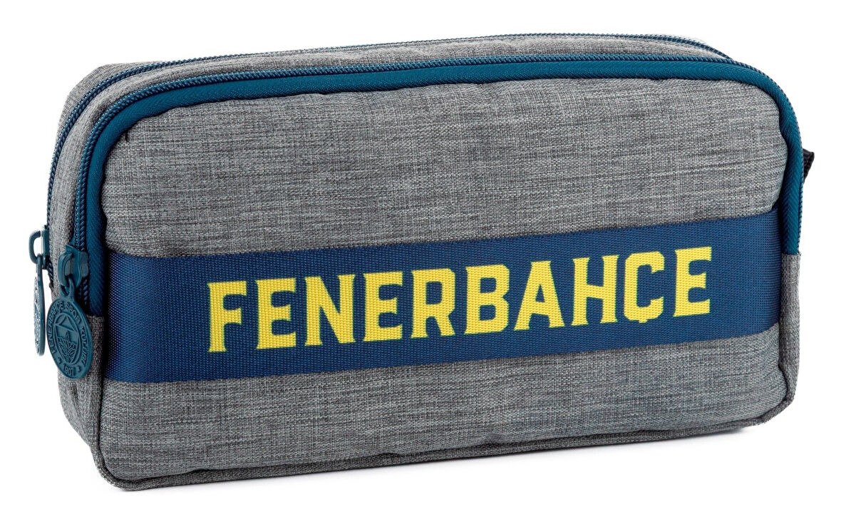 Fenerbahçe Kolon Detaylı Erkek Çocuk İki Bölmeli Kalem Kutusu/Kalemlik - Gri - ME25716