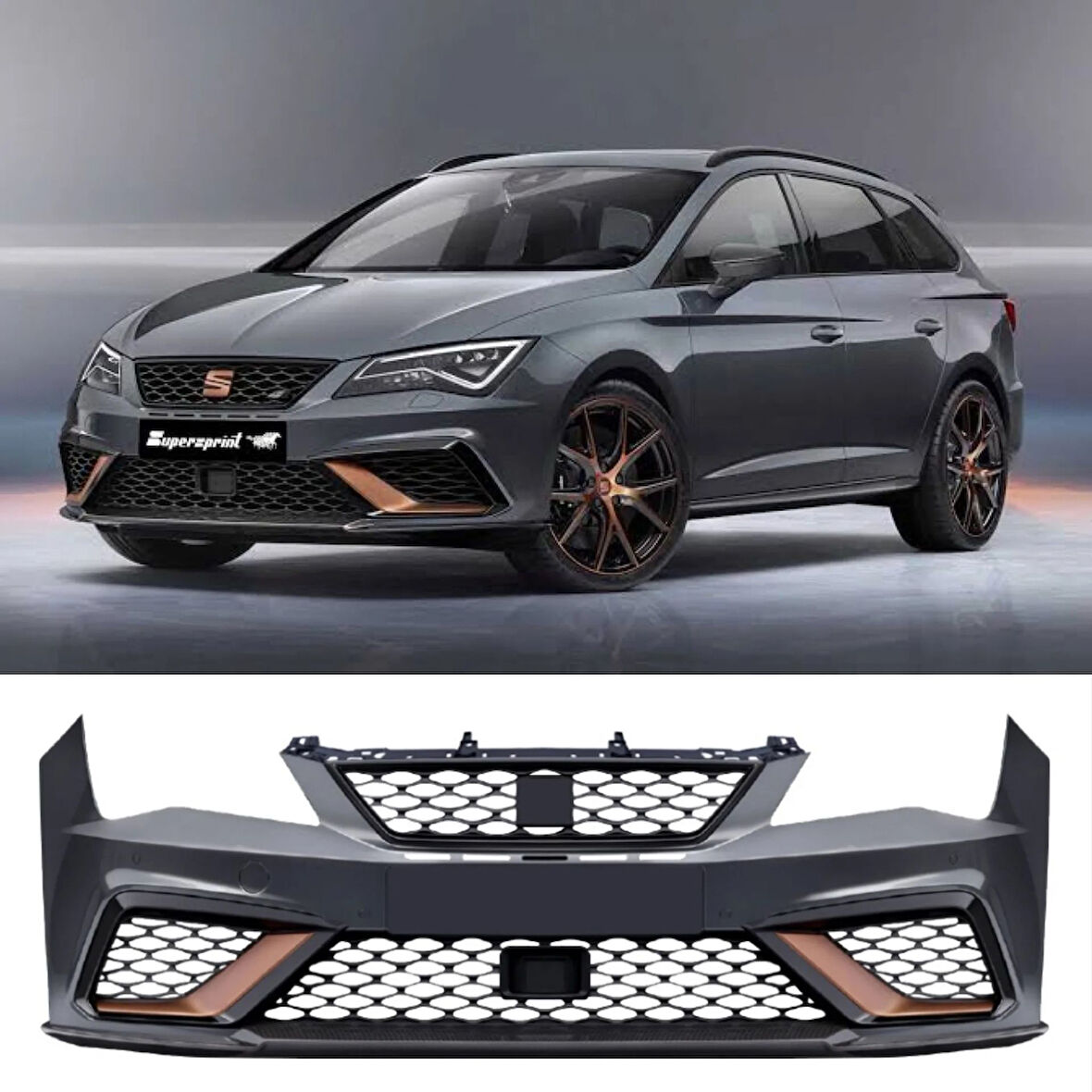 AUTOGP  Seat leon 5f cupra ön tampon ve panjur seti 2017 / 2020