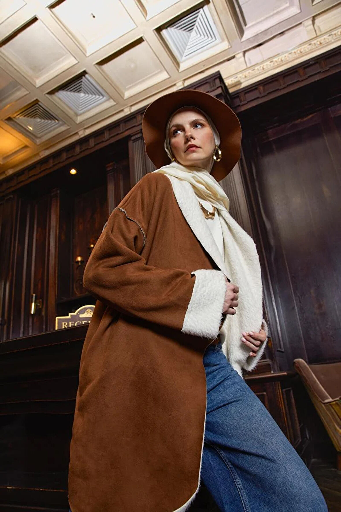 Camel-Süet Welsoft Kaban