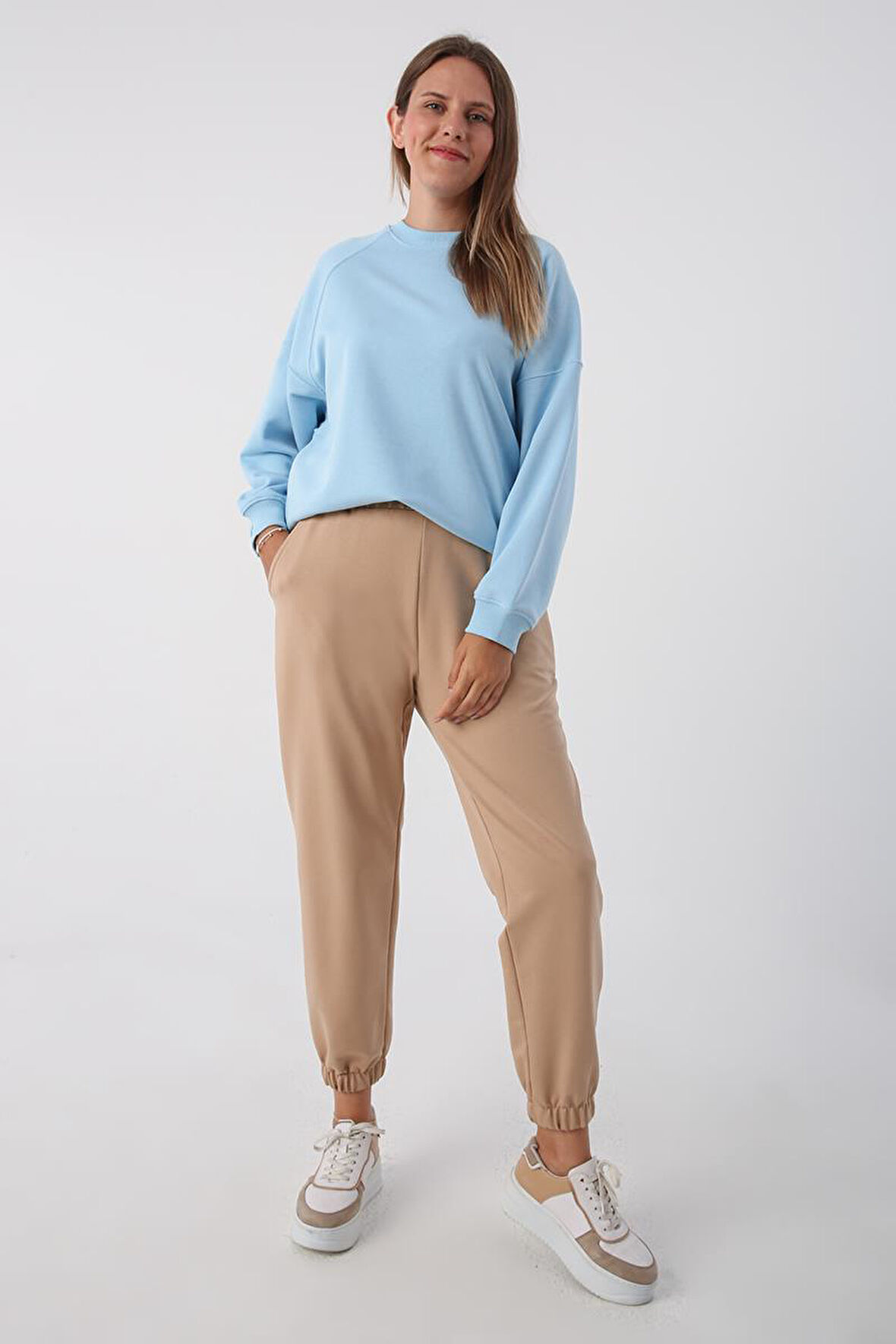 Bej-Jogger Eşofman Altı