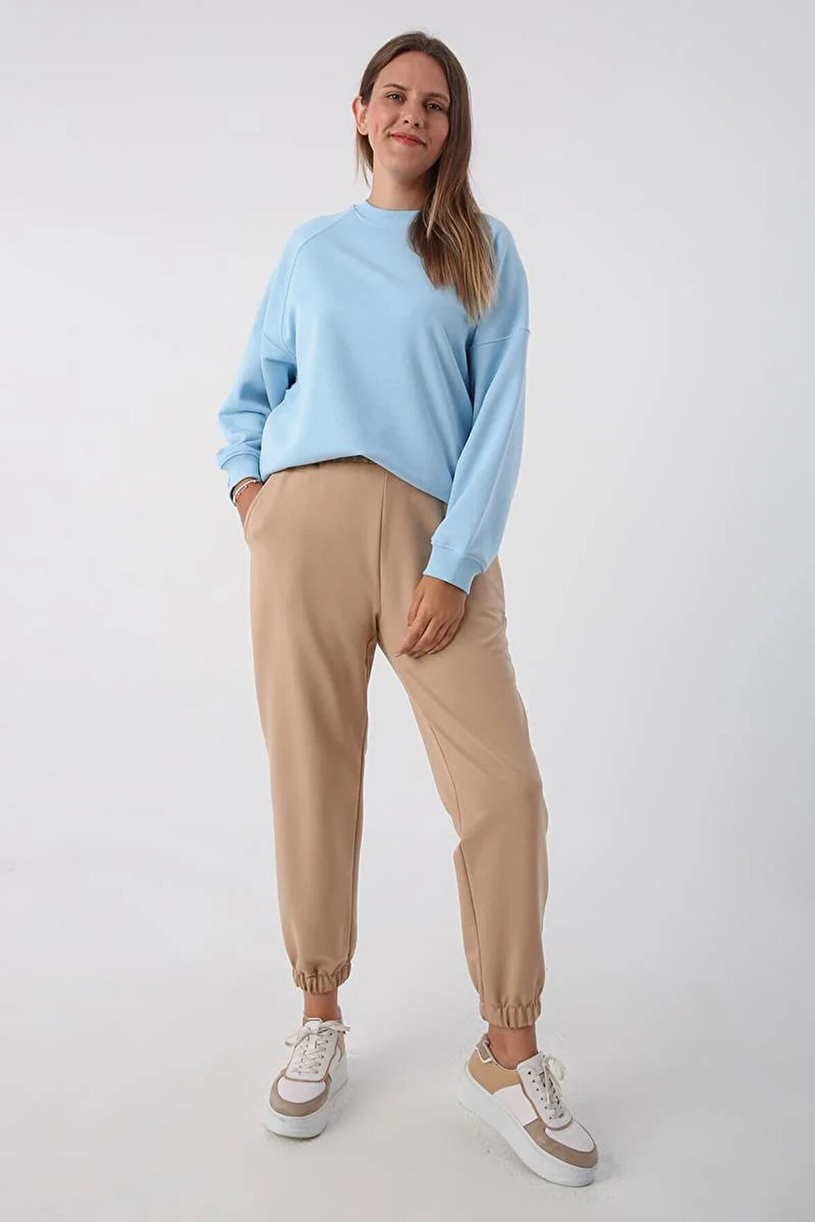 Bej-Jogger Eşofman Altı