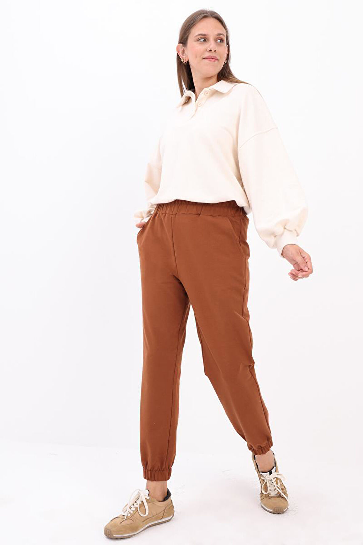 Kahve-Jogger Eşofman Altı