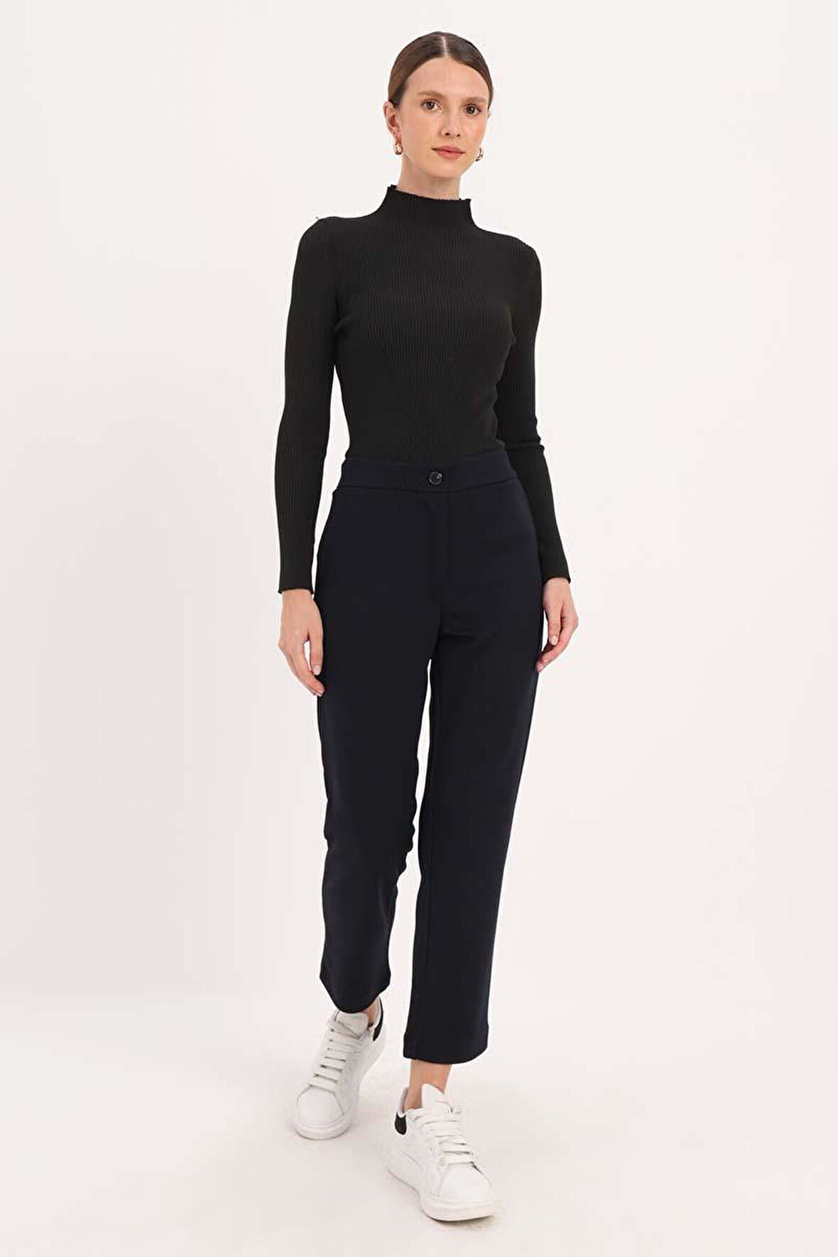 Lacivert-Rahat Kalıp Dar Paça Pantolon