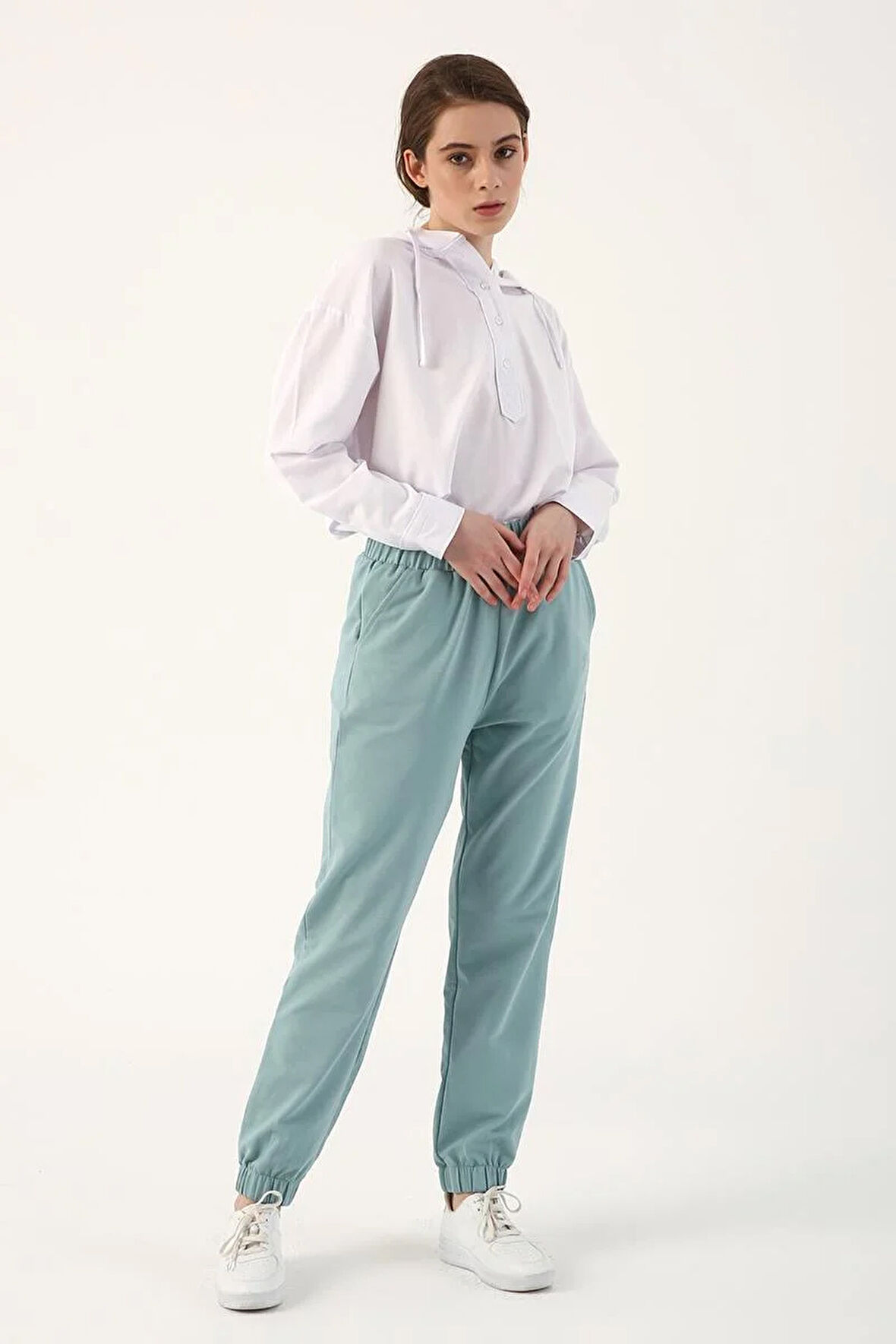 Koyu Mint-Jogger Eşofman Altı