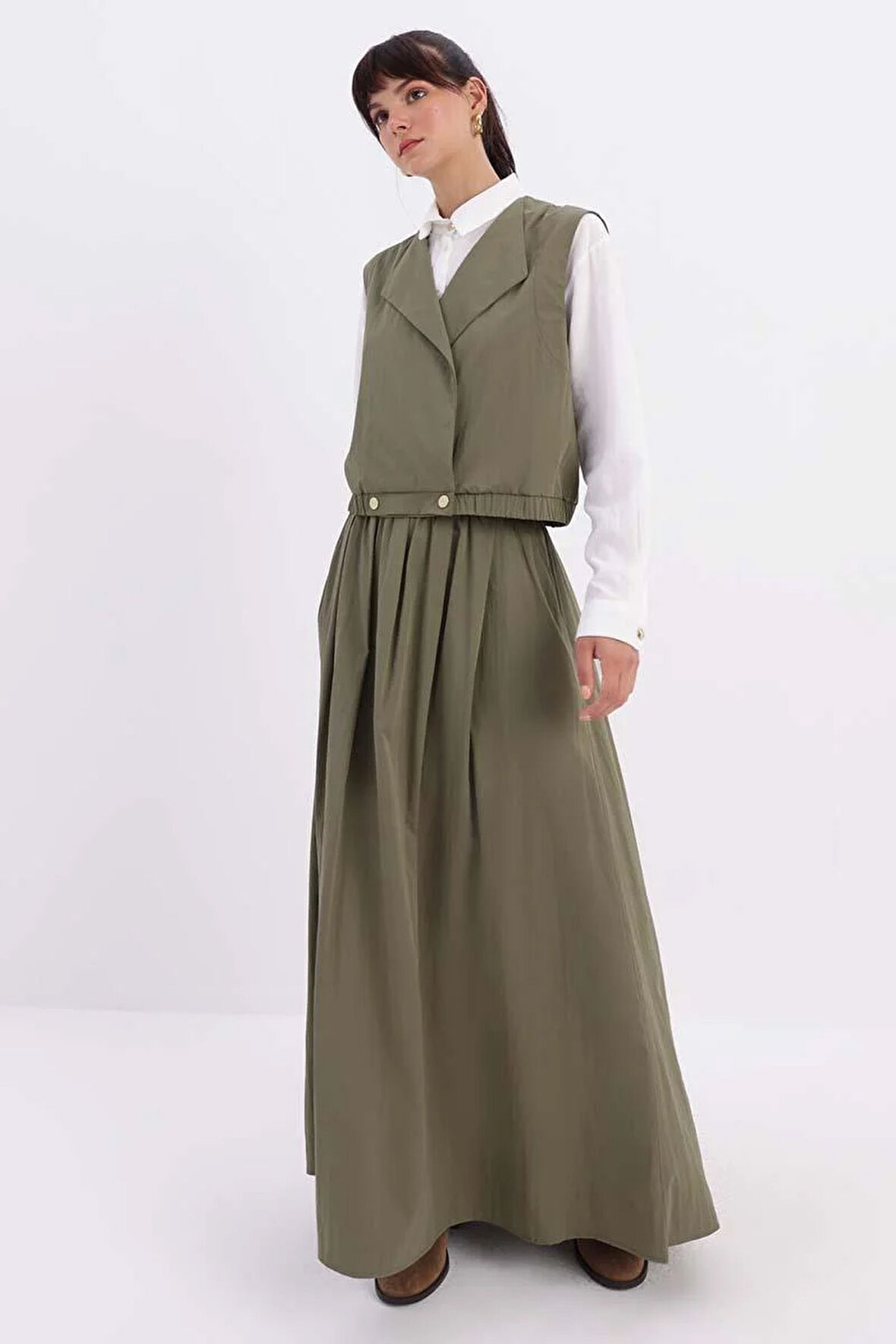 Haki-Yelekli Etekli Takım