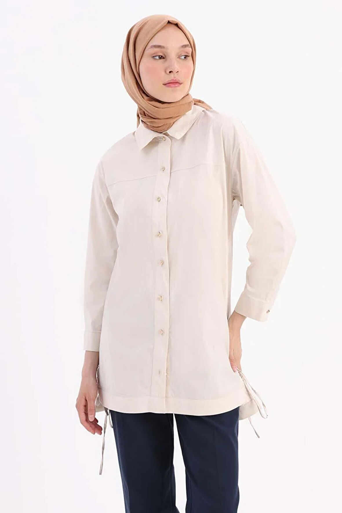 Taş-ROBA VE DİKİŞ DETAYLI GÖMLEK TUNİK