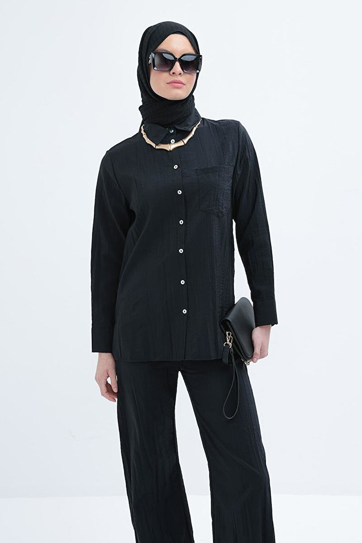 Allday Kraşlı Pantolonlu Kadın Takım S30090A0