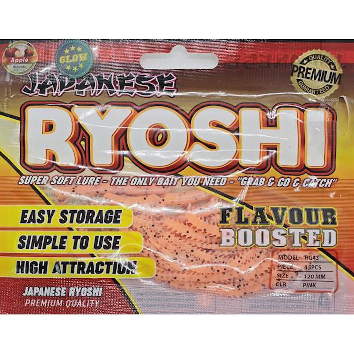 Japanese Ryoshi 12cm LRF Silikon Yem Yaban Mersini Aromalı Pink