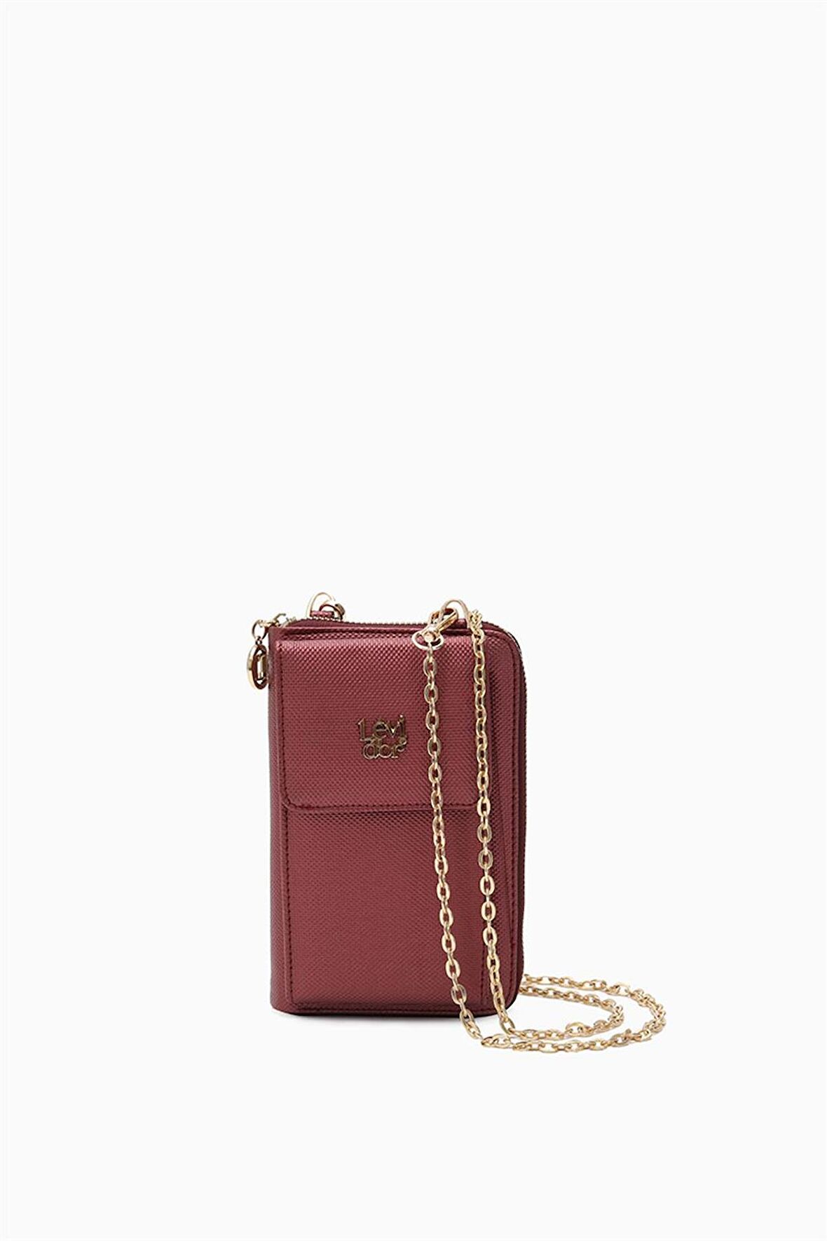 Levidor Bordo Çok İşlevli Telefon Bölmeli Cüzdan