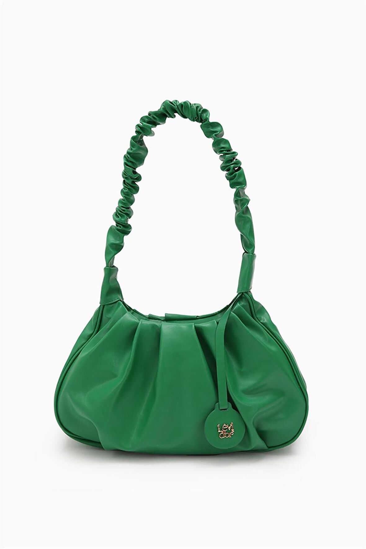 Levidor Çağla Yeşili Büzgülü Kol Çantası