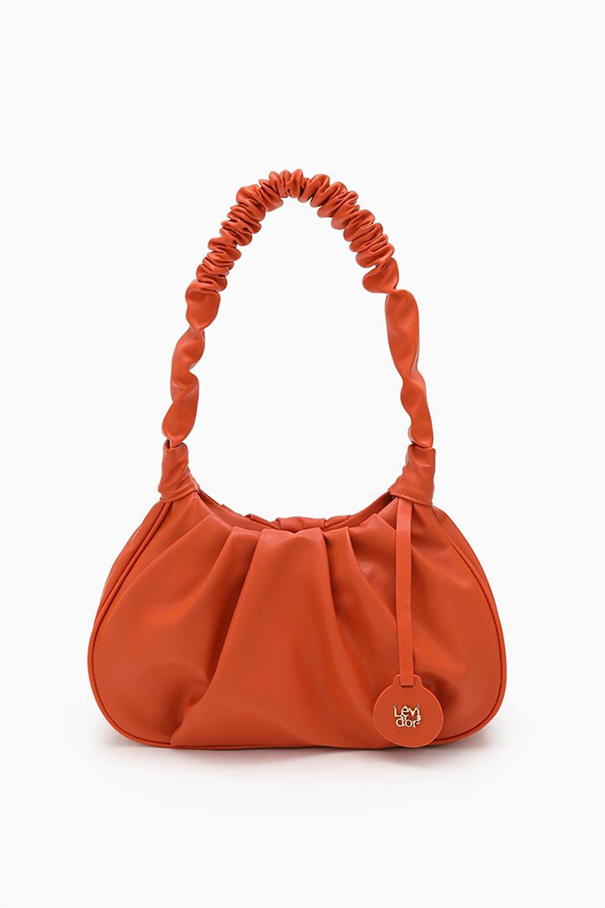 Levidor Turuncu Büzgülü Kol Çantası