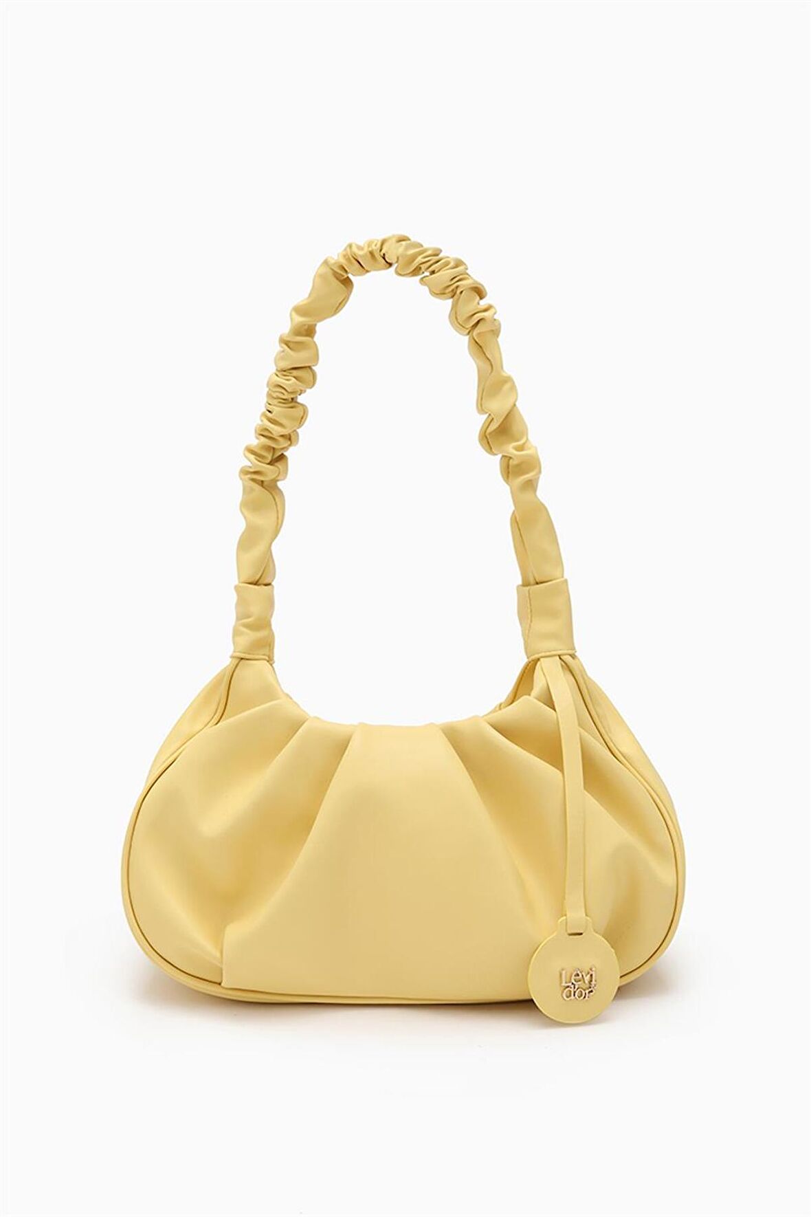 Levidor Sarı Büzgülü Kol Çantası