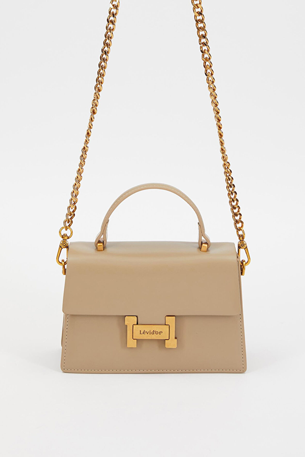 Gri Kare Tasarım El Çantası