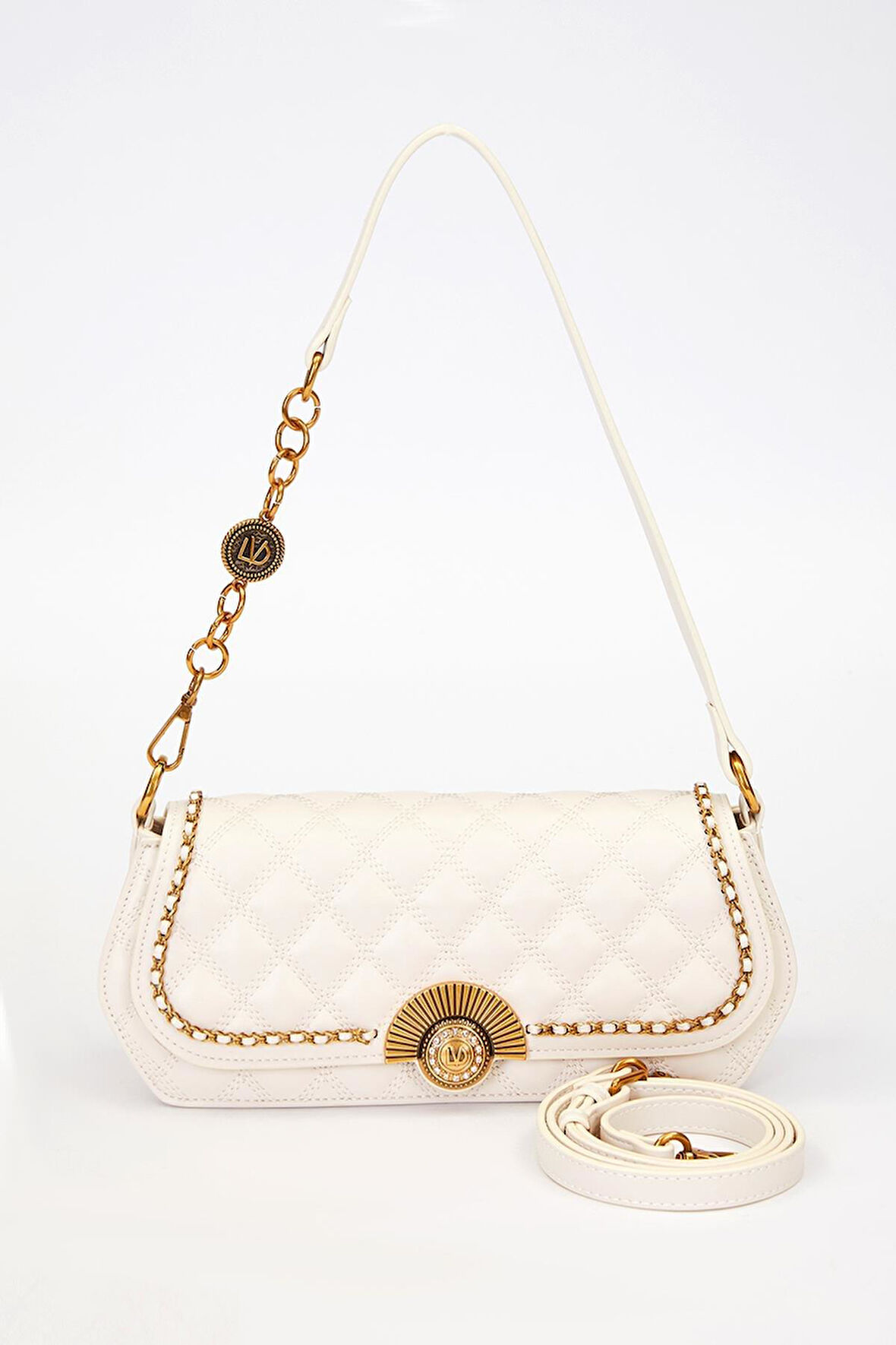 Levidor 930290 Kadın Yelpaze Kilit Detaylı El & Omuz Çantası