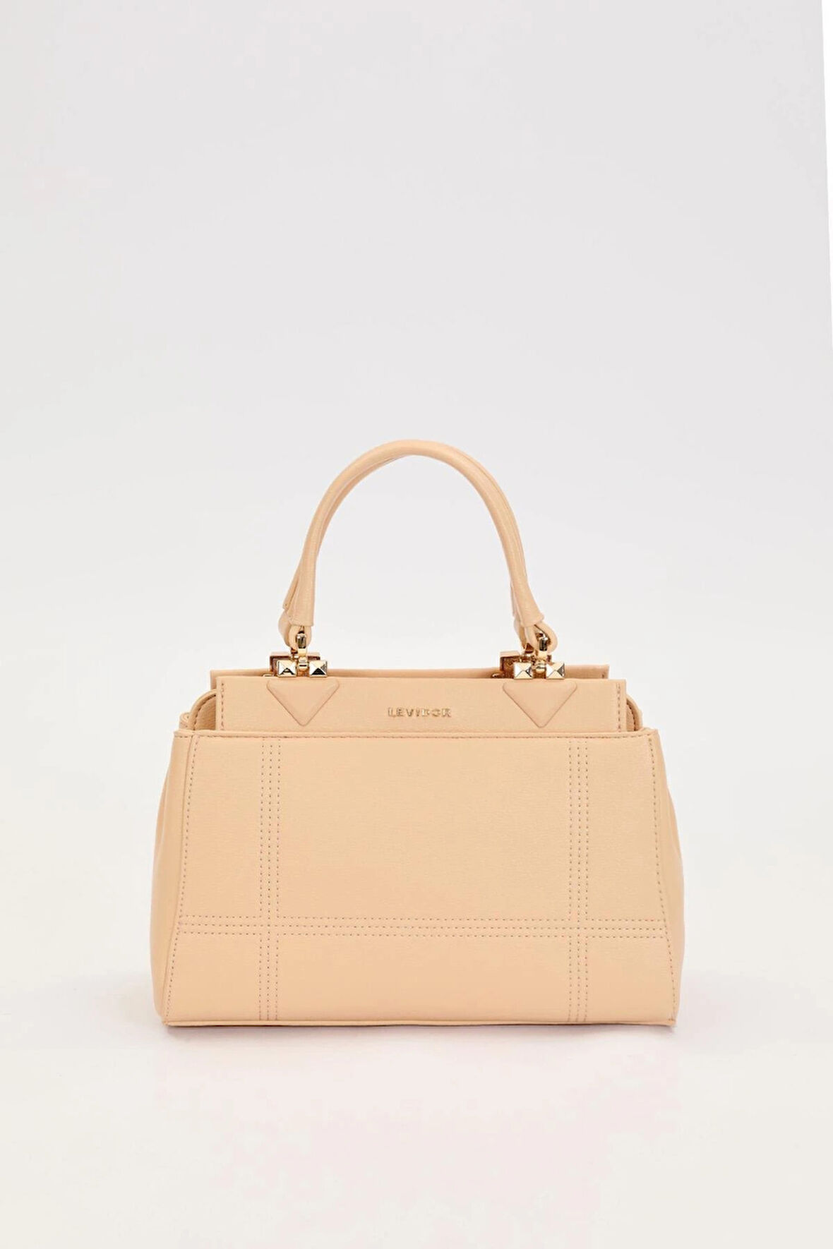 Pembe Şerit Dikiş Model El Çantası