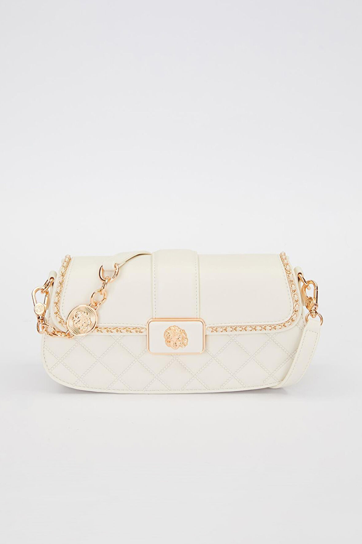 Krem Toka Detay Omuz Çantası