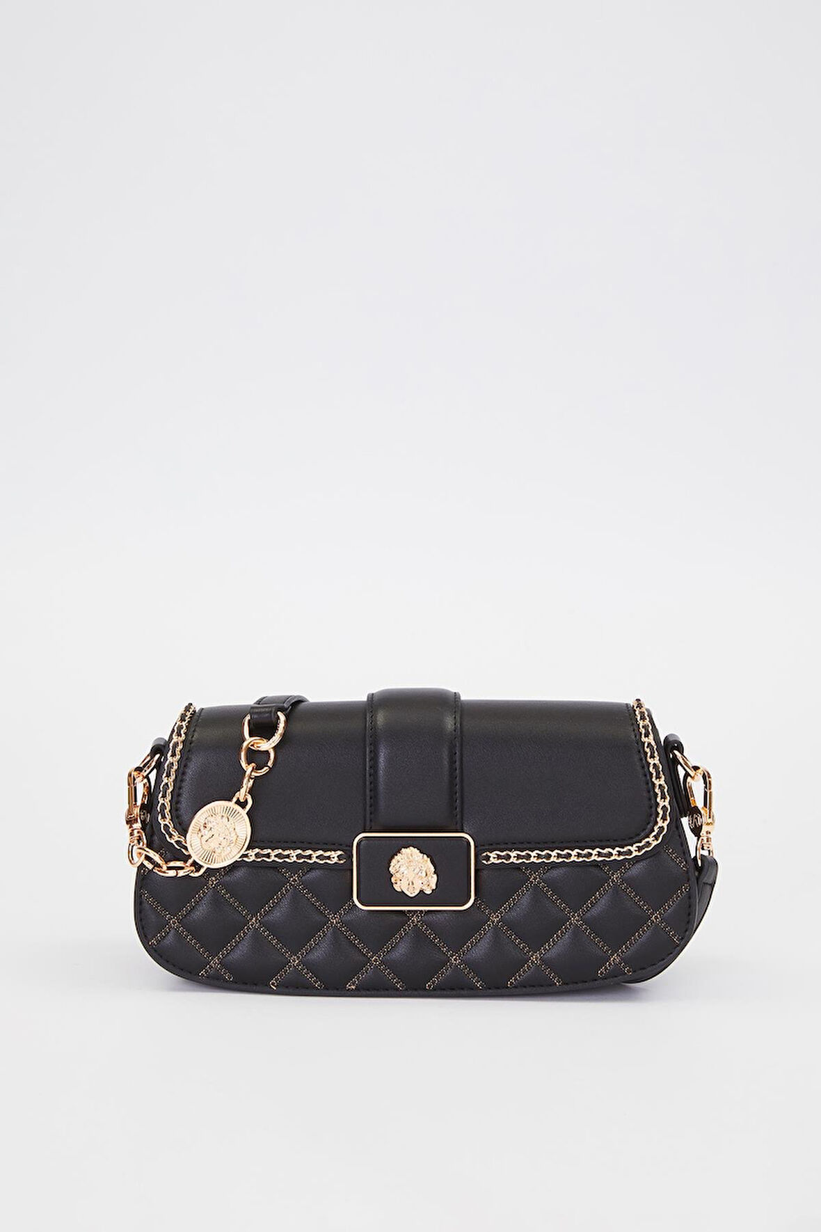 Siyah Toka Detay Omuz Çantası