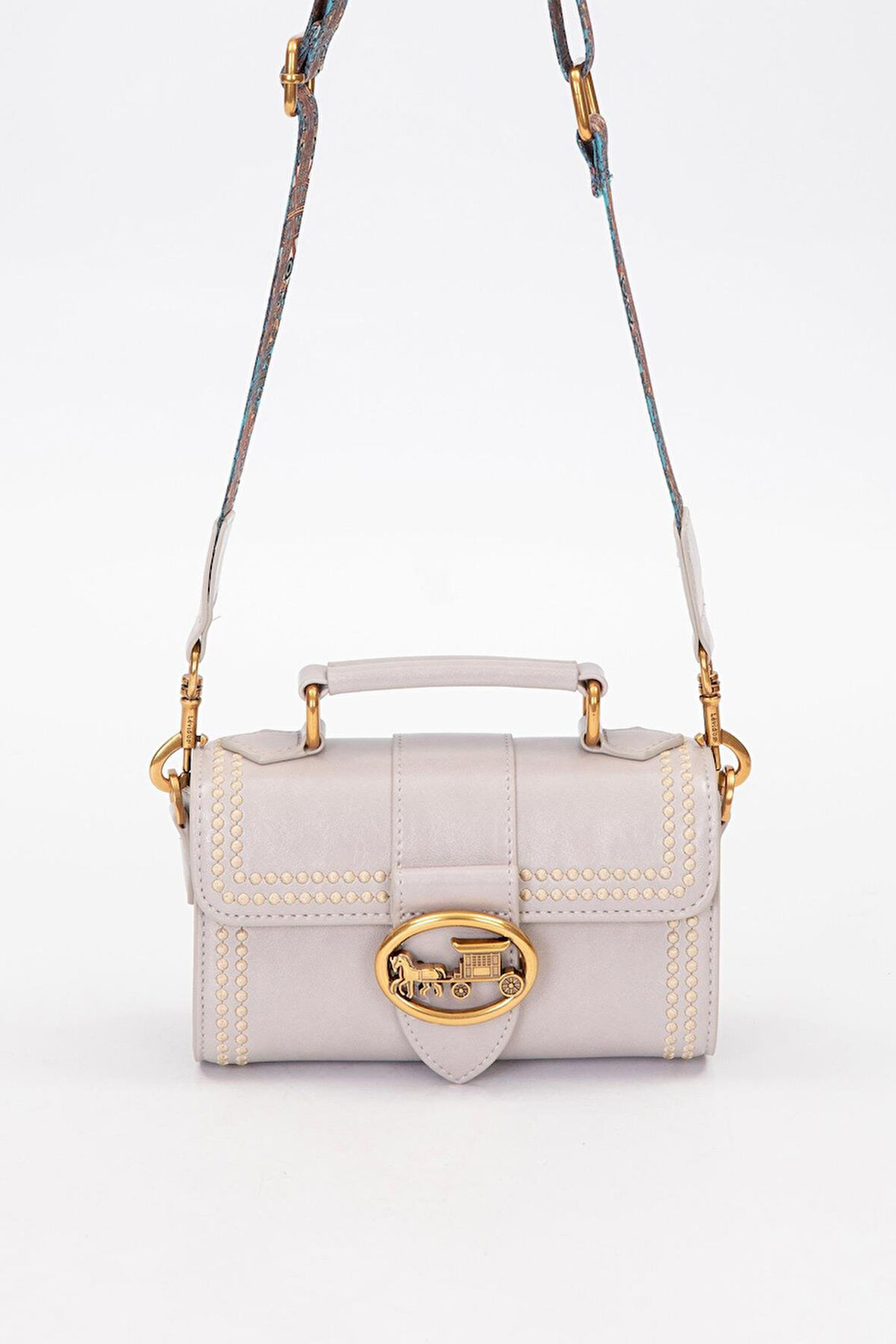 Premium Benek Detay Gri Omuz Çantası - 930429