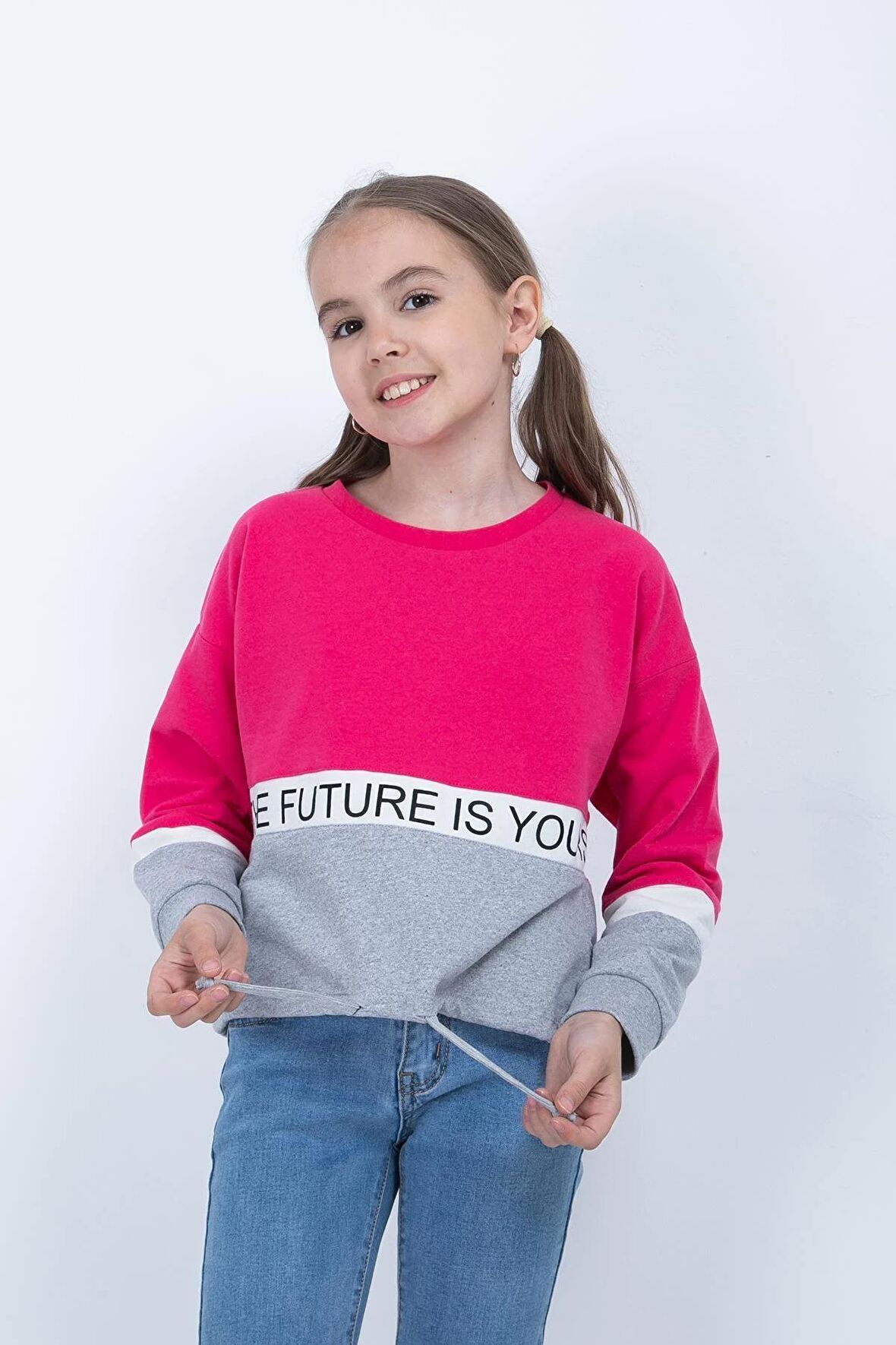 Kız Çocuk Baskılı Sweatshirt