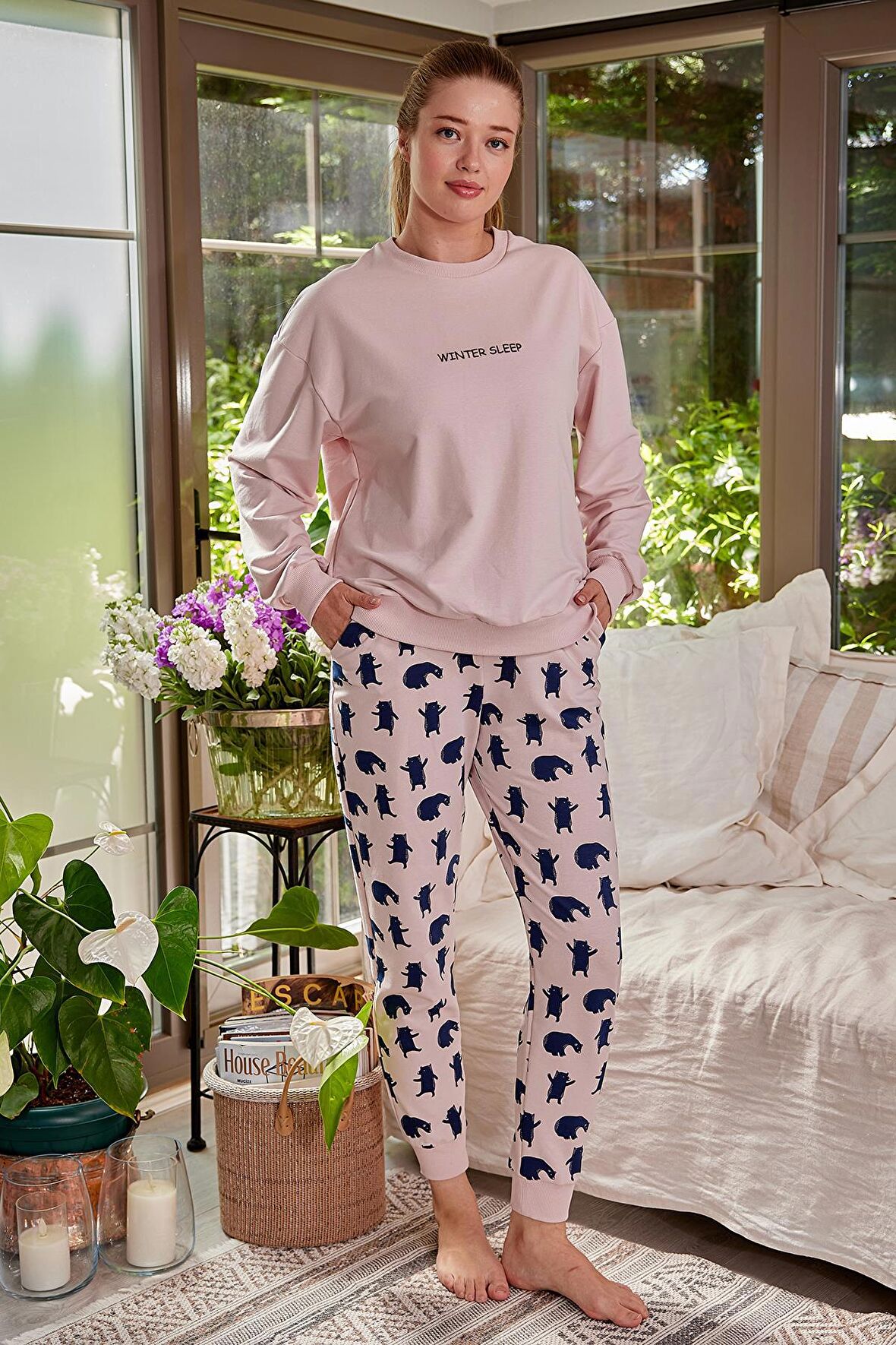 Pijama Takımı Pembe ZK24-116140