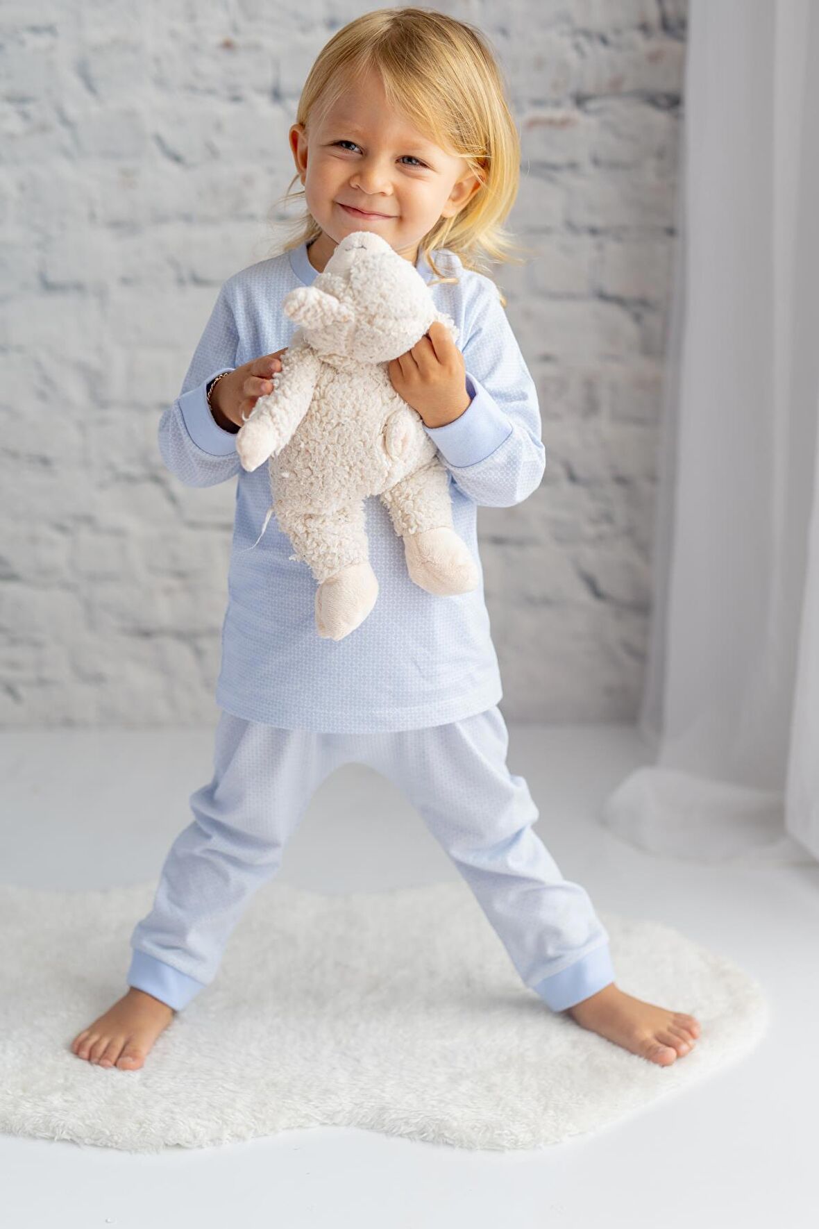 Unisex Bebek Desenli Pijama Takımı