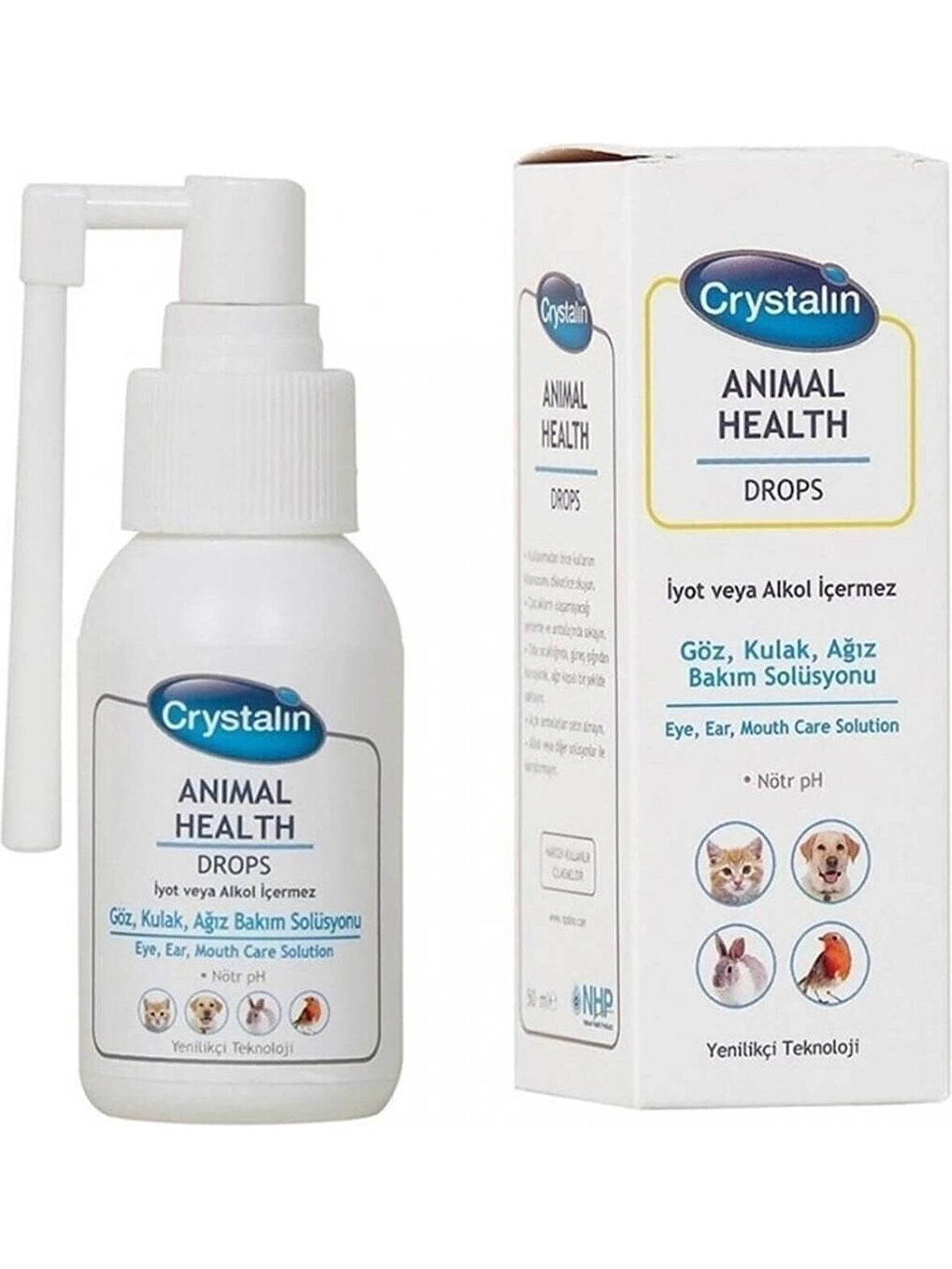 Crystalin Animal Health 50 ml Kedi ve Köpek Göz Kulak Ağız Bakım Spreyi 50 ml