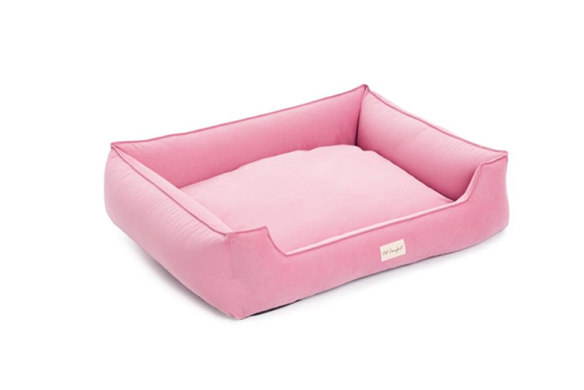 Pet Comfort Delta Leo L Üstü Açık Kaymaz Taban Pembe Büyük Irk Köpek Yatağı