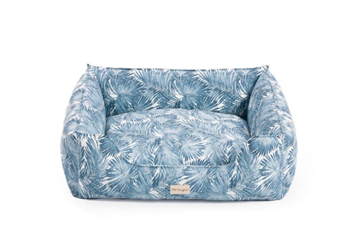 Pet Comfort Üstü Açık Leke Tutmaz Beyaz - Mavi Büyük Irk Köpek Yatağı