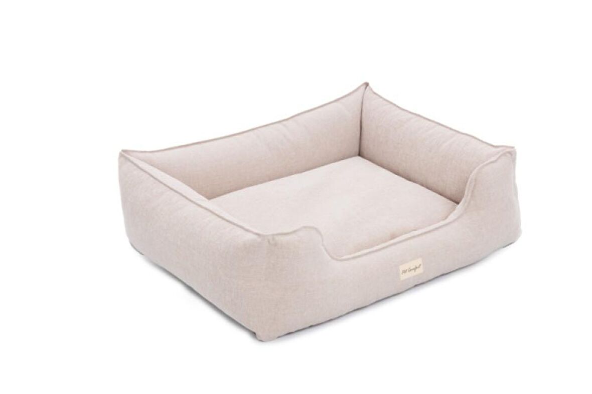 Pet Comfort Alpha Mirandus 03 L Üstü Açık Kaymaz Taban Ekru Büyük Irk Köpek Yatağı