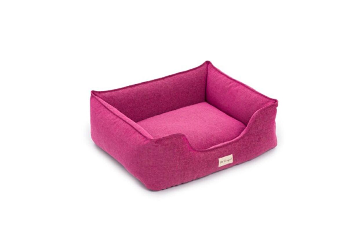 Pet Comfort Üstü Açık Kaymaz Taban Fuşya Orta Irk Köpek Yatağı