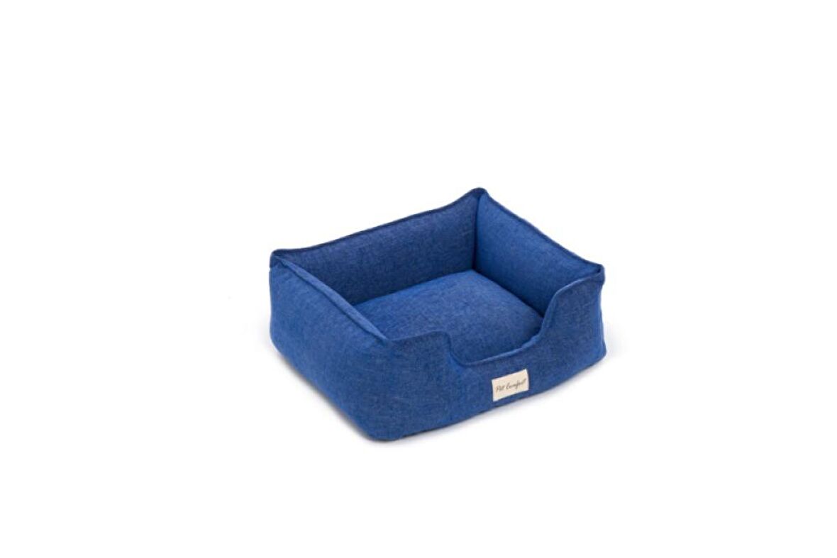 Pet Comfort Alpha Mirandus 38 Üstü Açık Kaymaz Taban Mavi Küçük Irk Köpek Yatağı