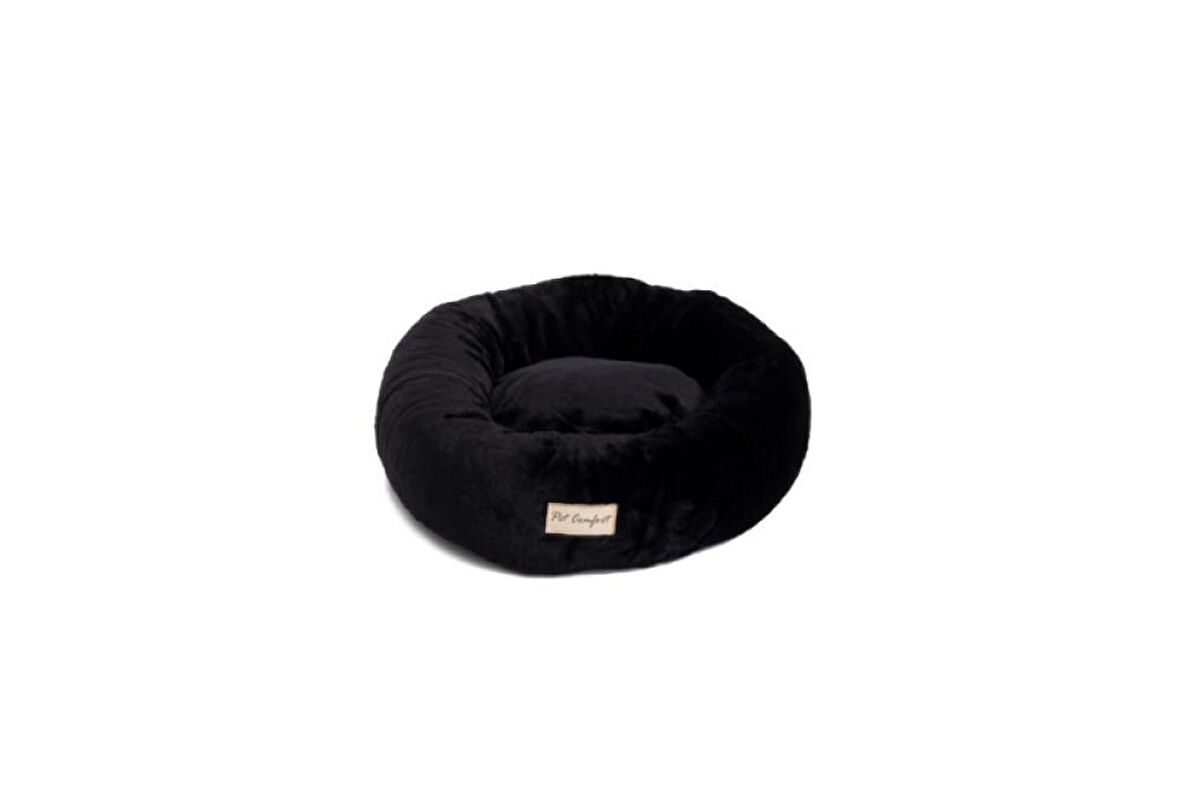Pet Comfort Peluş Siyah Küçük Irk Köpek Yatağı