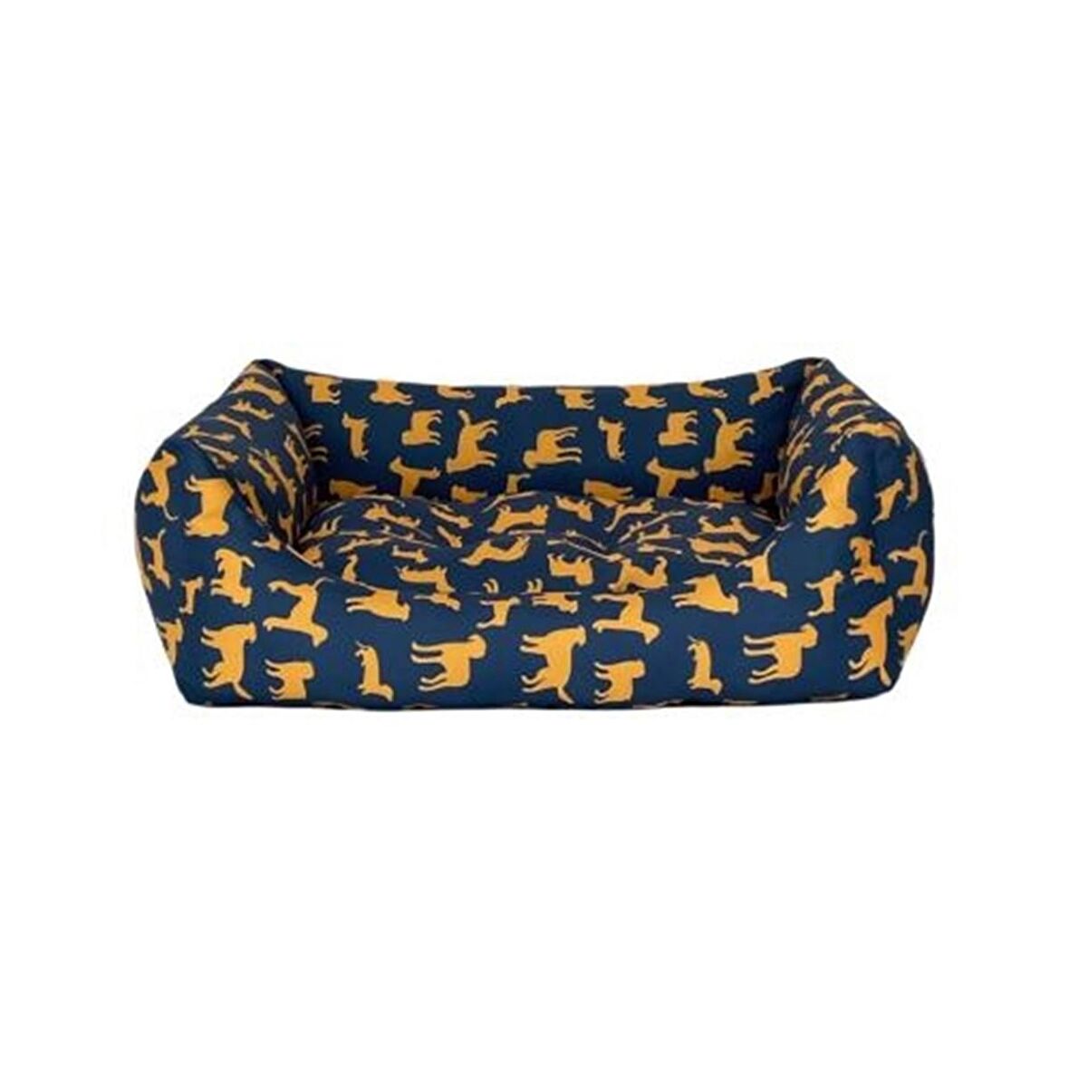 Pet Comfort Üstü Açık Lacivert - Sarı Orta Irk Köpek Yatağı