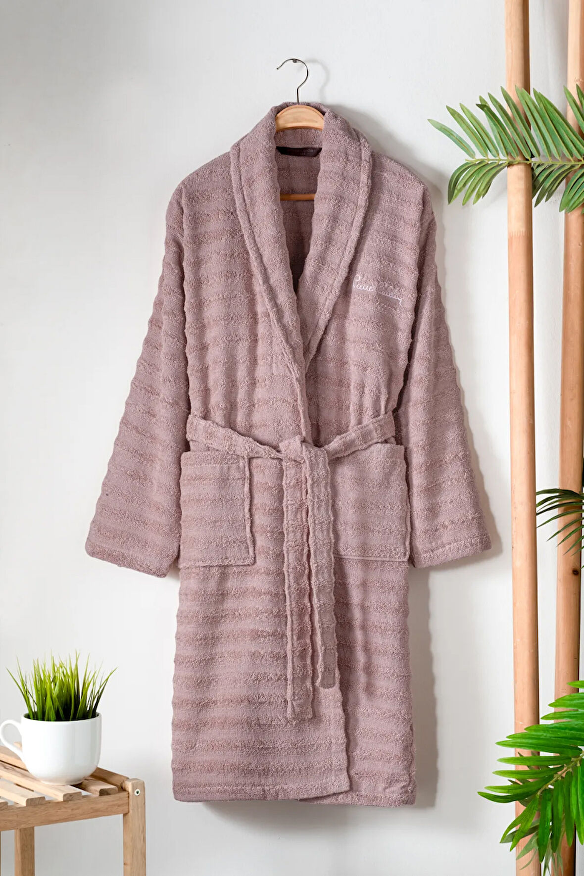 Pierre Cardin Soft Bornoz Harmony L/XL Beden Gül Kurusu