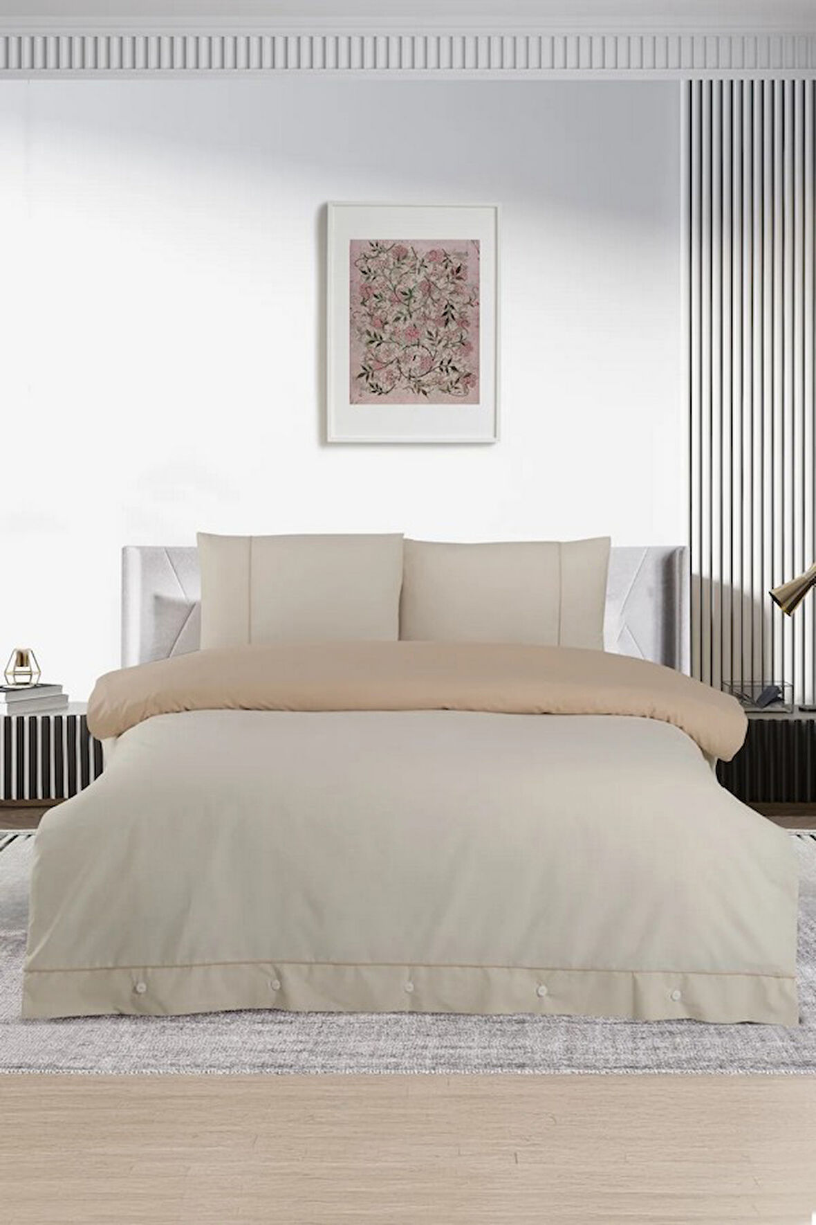 Pierre Cardin Pamuk Nevresim Takımı Biyeli Çift Kişilik