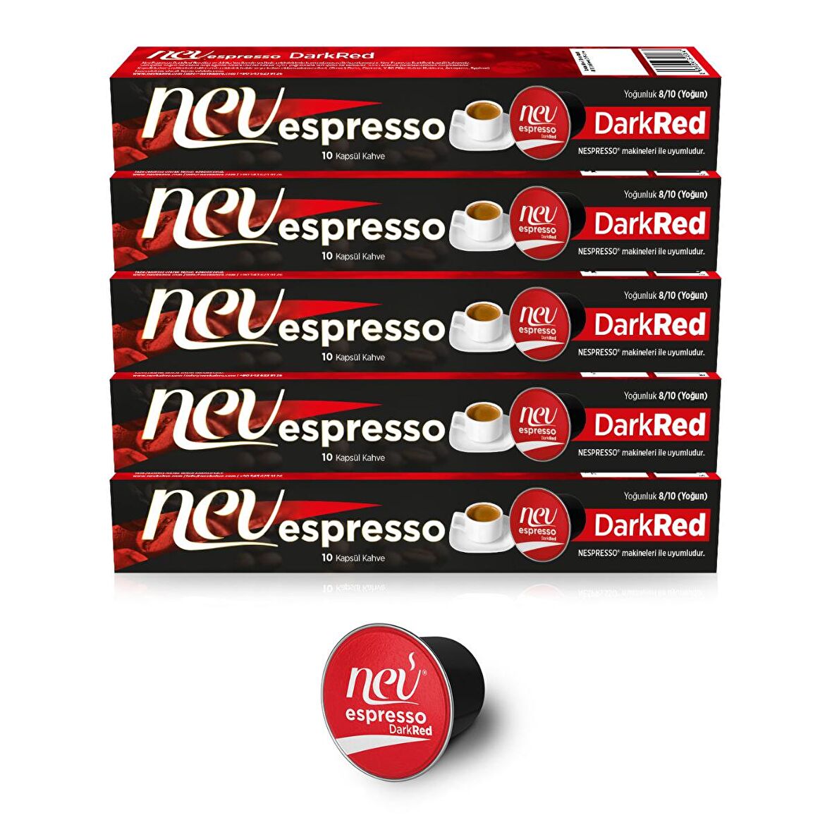 NEV ESPRESSO® Dark Red Kapsül kahve Nespresso® uyumlu 50 Adet