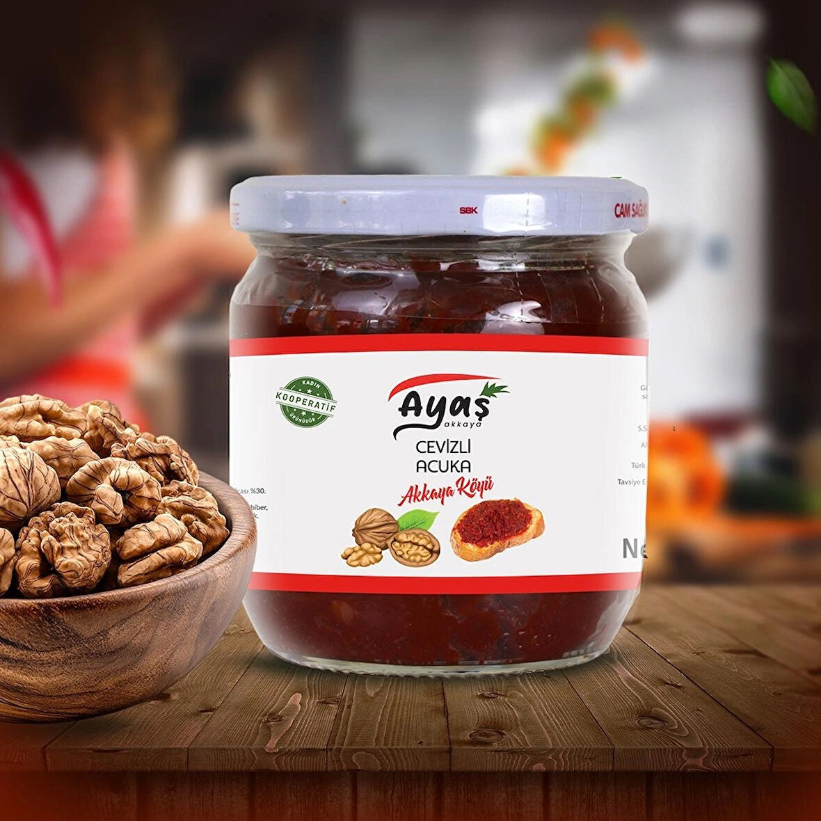 AYAS AKKAYA KAHVALTILIK CEVİZLİ ACUKA 390 G