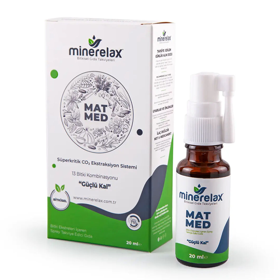 MİNERELAX MATMED SPREY (13 BİTKi BİLEŞENİ) 20 ML