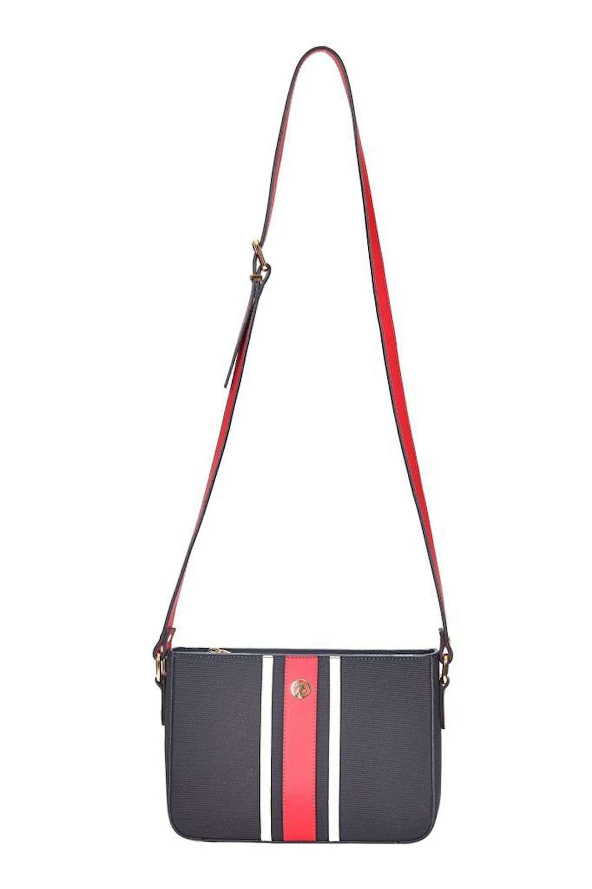 U.S. Polo Assn. Kadın Çapraz  Çanta Lacivert-Beyaz-Kırmızı Us24262