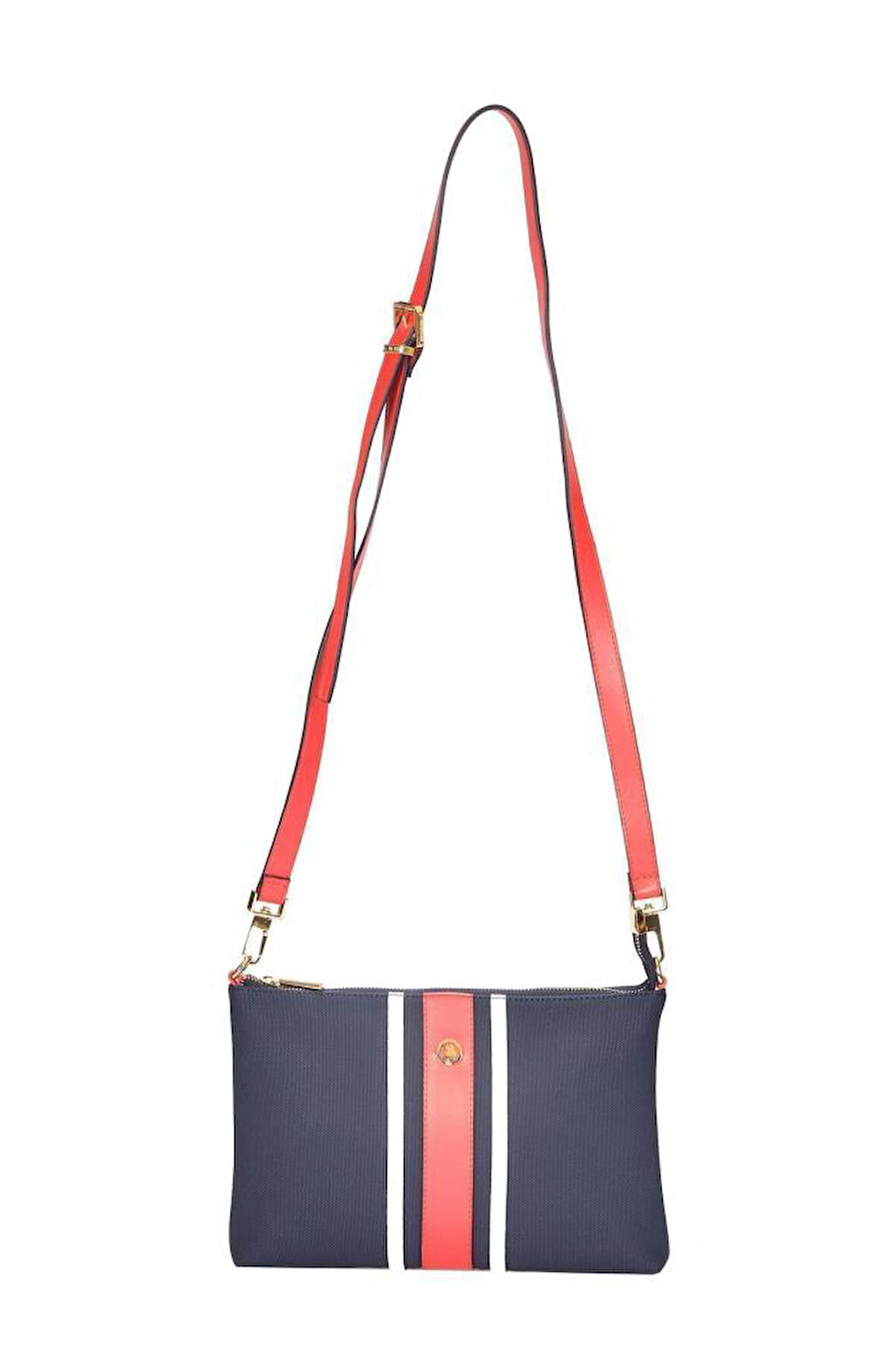 U.S. Polo Assn. Lacivert - Beyaz - Kırmızı Kadın Çapraz Çanta US24270